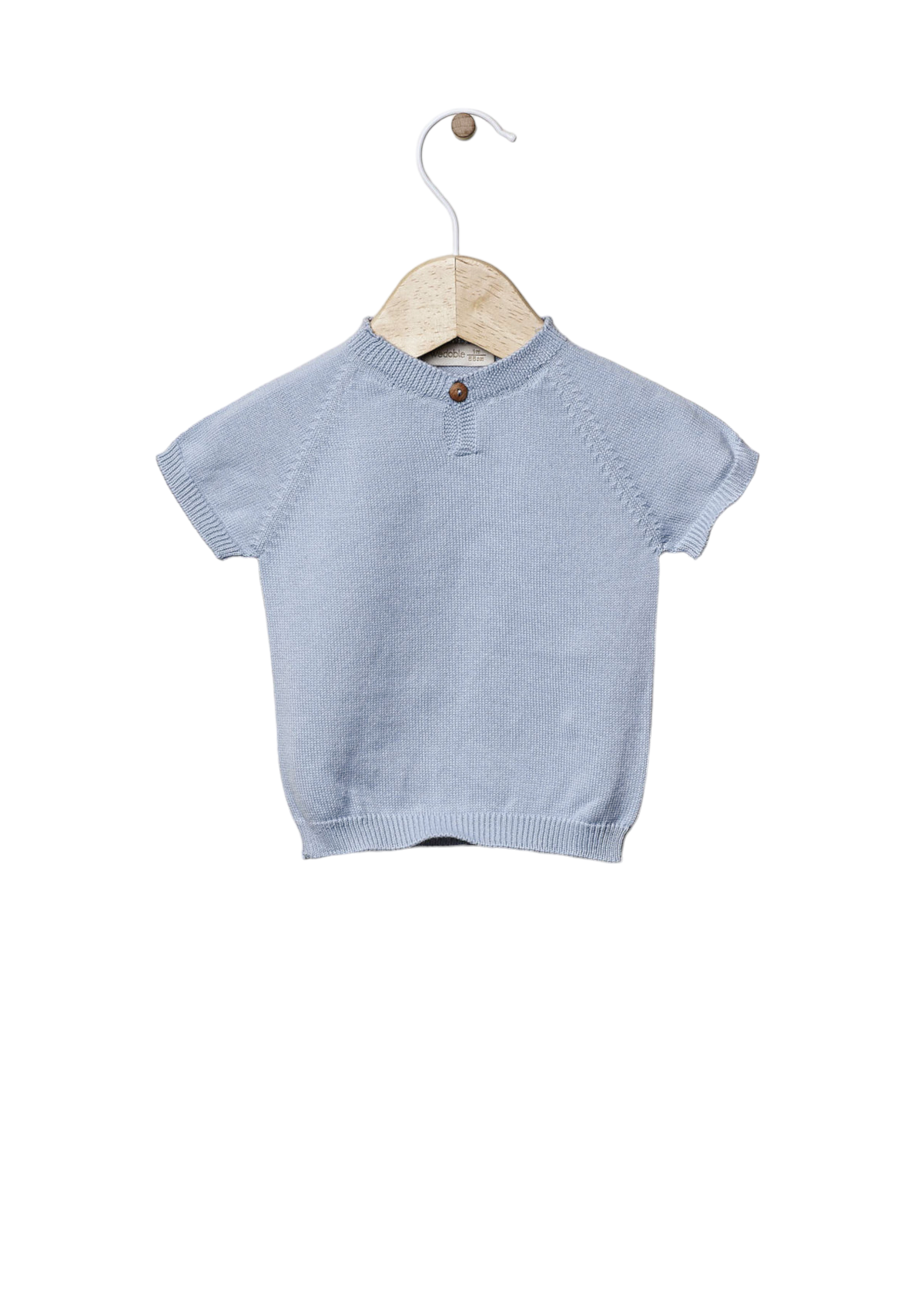 Camisola de manga curta tricotada em algodão | LITTLE LOVE - WEDOBLE