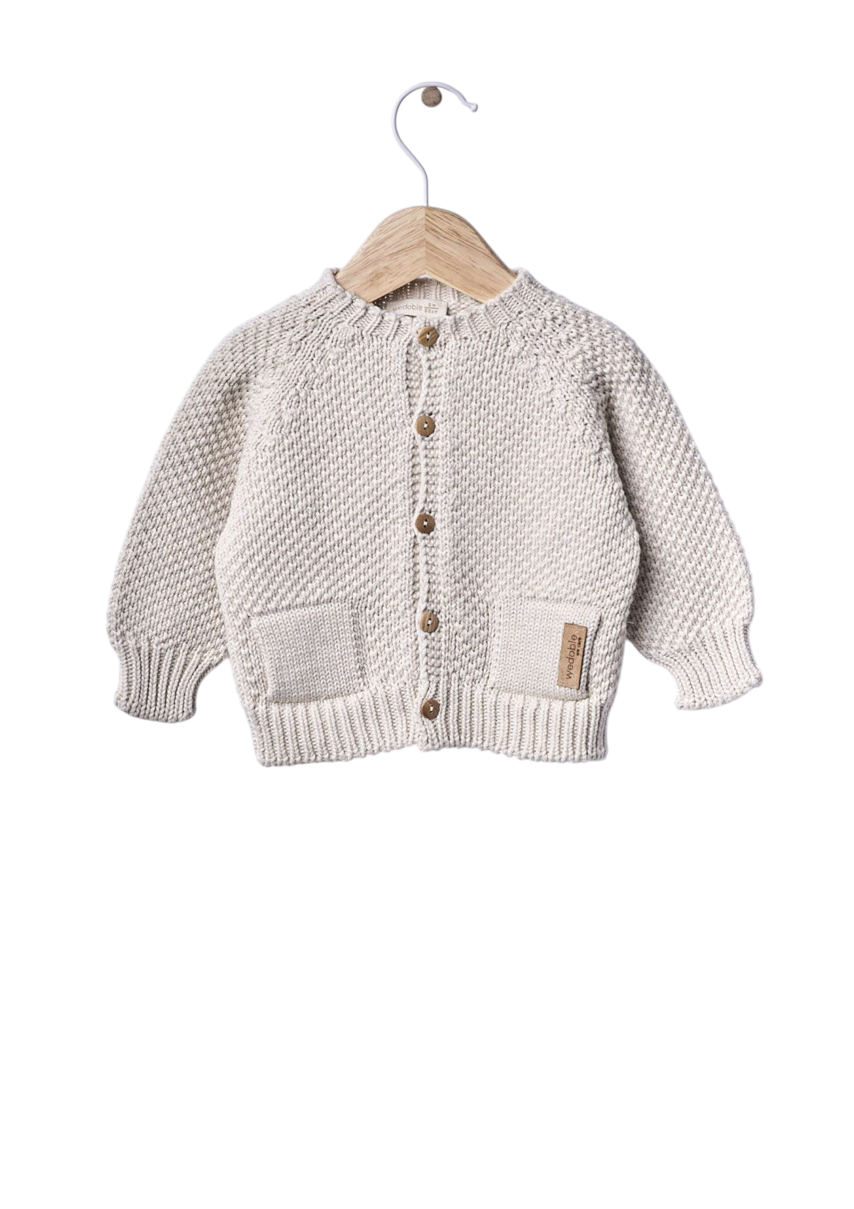 Casaco tricotado em algodão orgânico | NAVY CODE - WEDOBLE