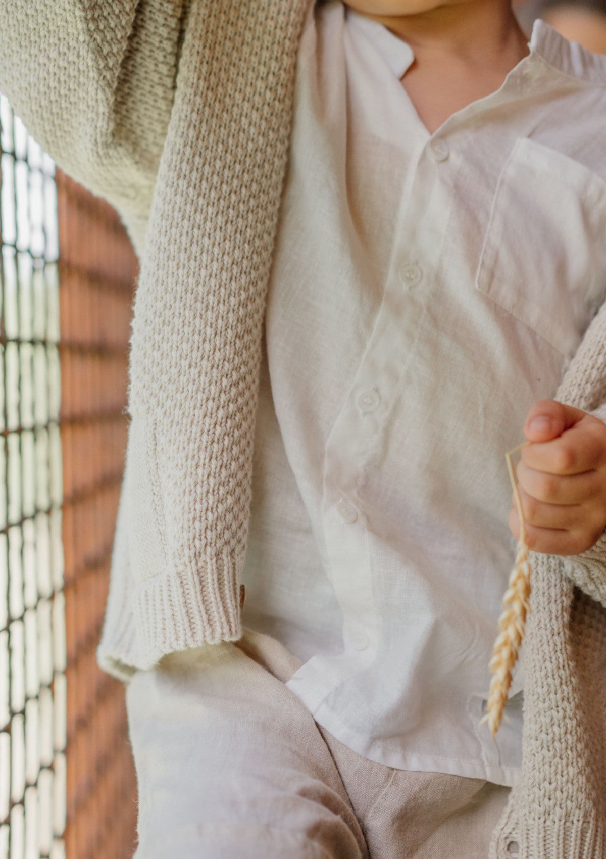 Casaco tricotado em algodão orgânico | NAVY CODE - WEDOBLE