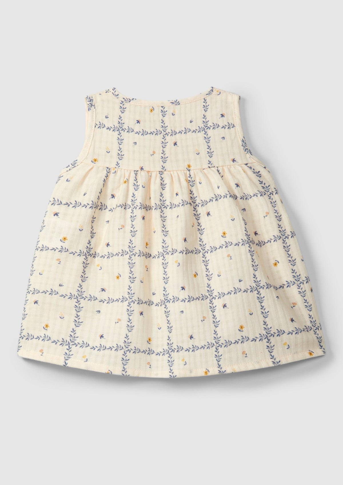 Vestido algodão texturado estampado - SNUG
