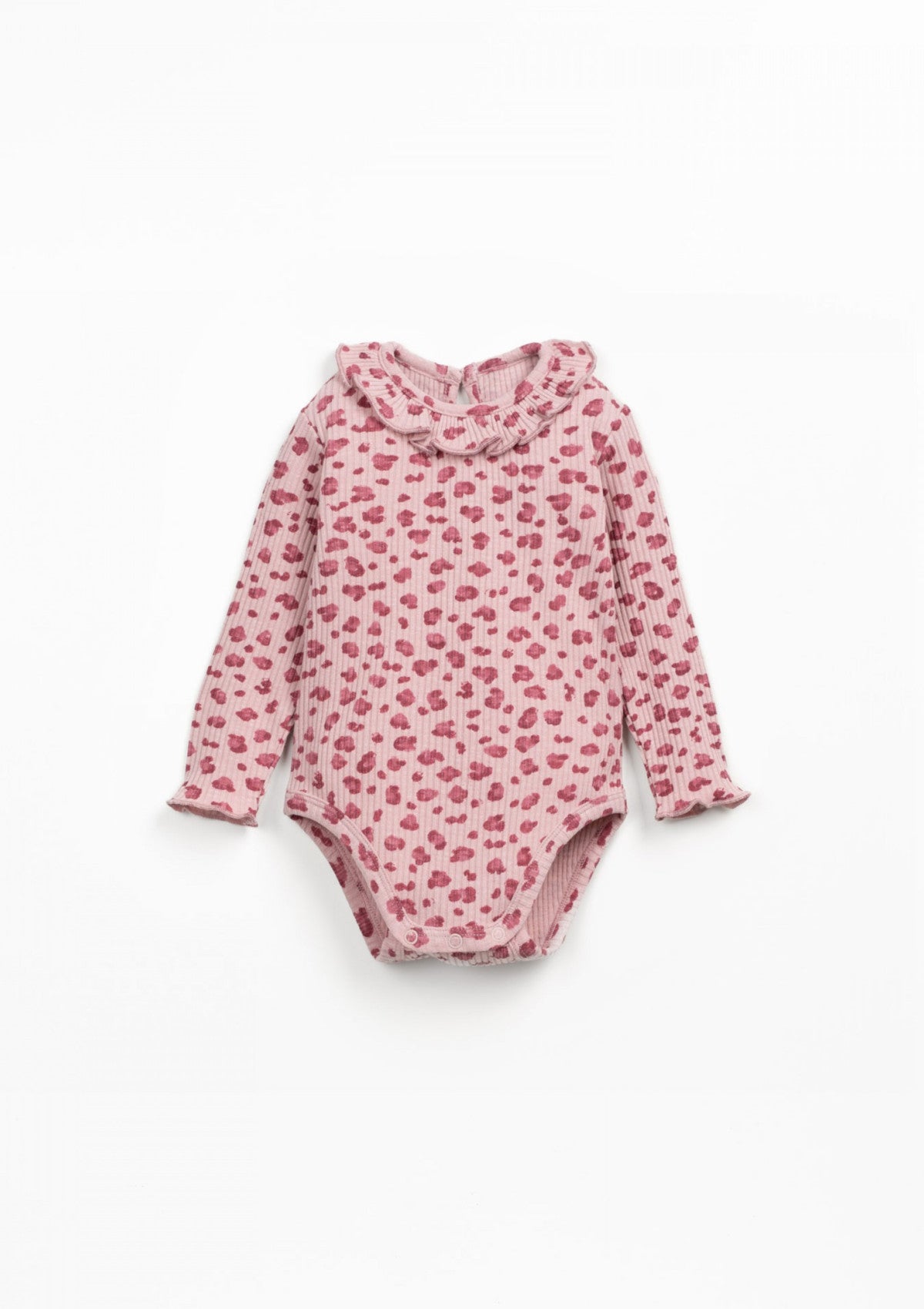 Organic cotton knit bodysuit with print - PLAYUP