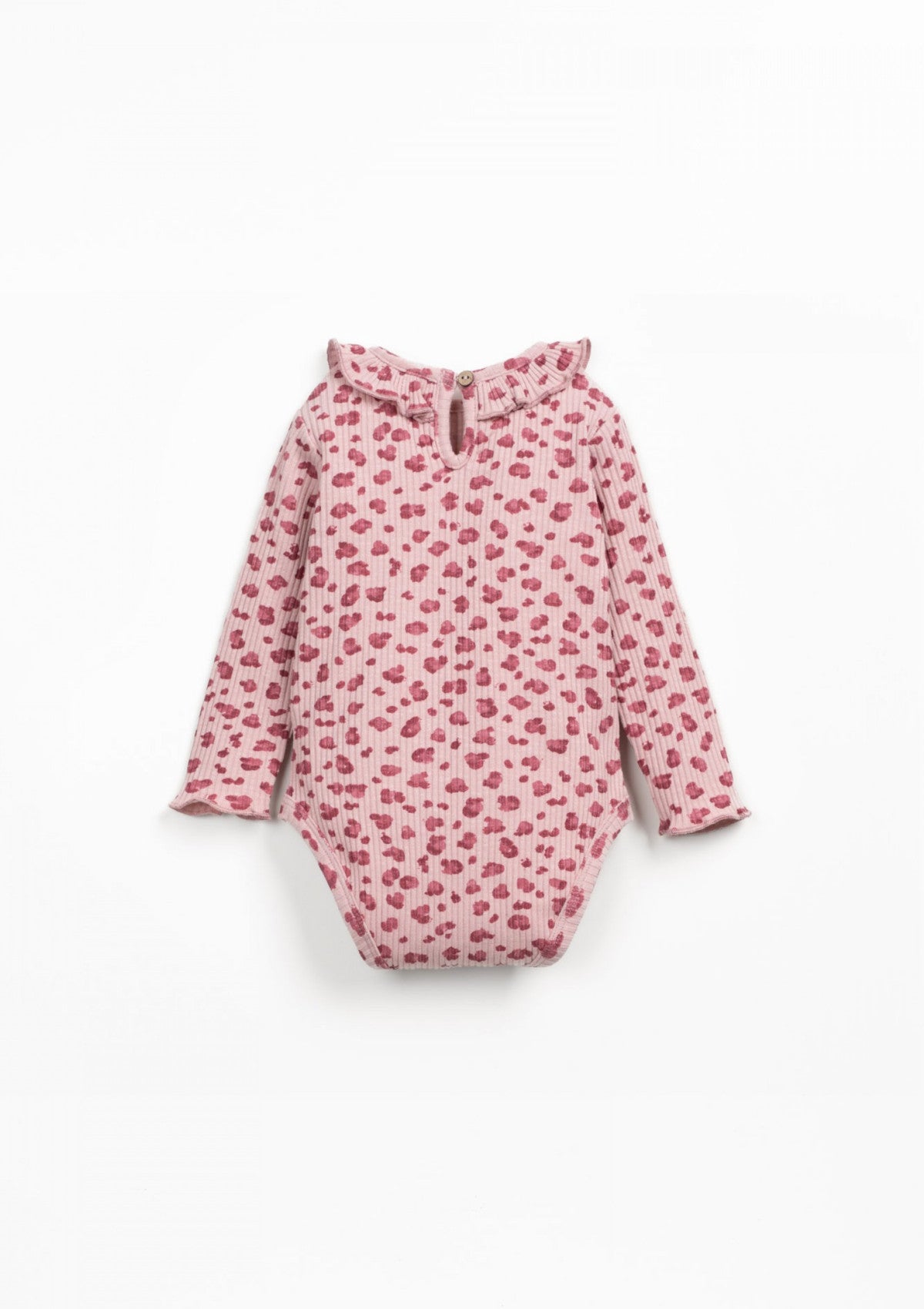Organic cotton knit bodysuit with print - PLAYUP
