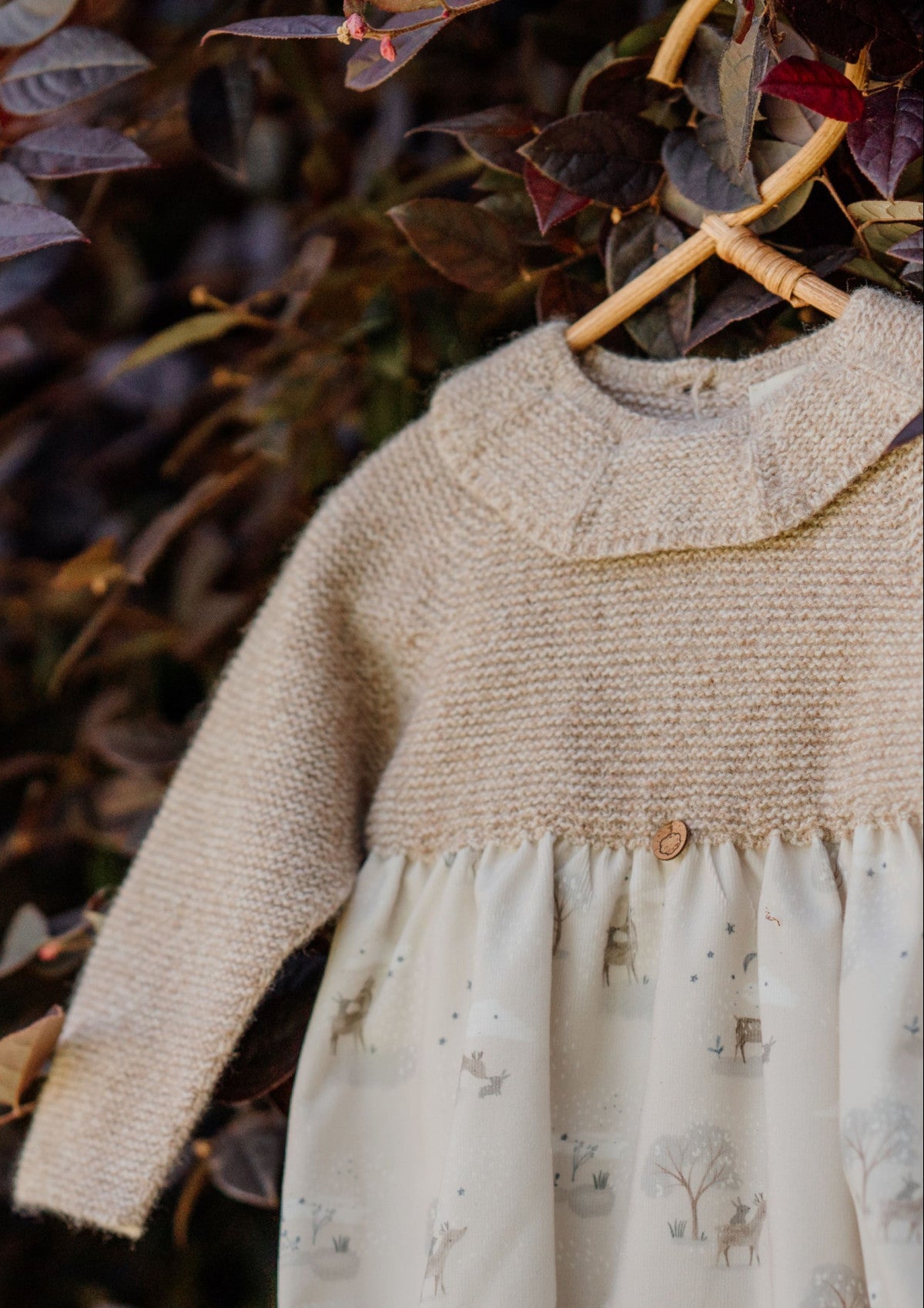 Vestido de manga comprida com animais da floresta | BUNNY AND FRIENDS - WEDOBLE