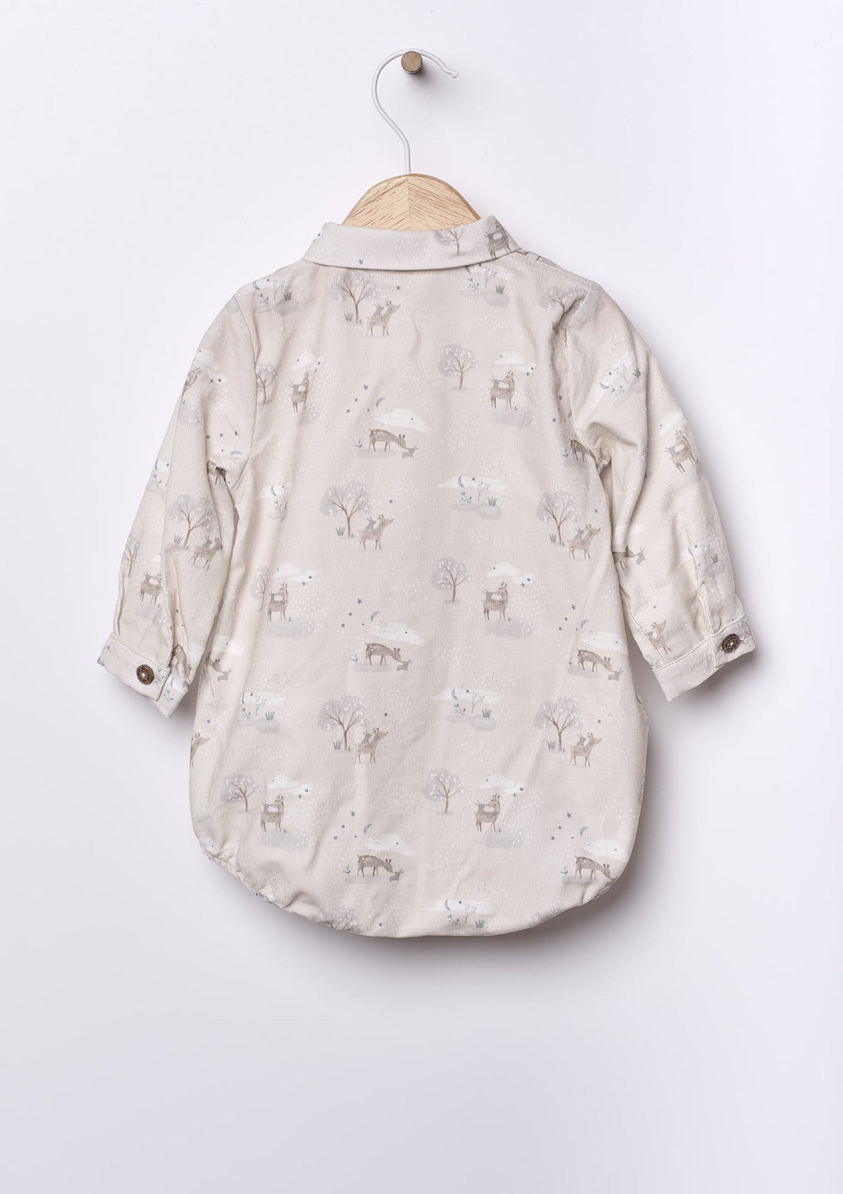 Body camisa em bombazine com animais da floresta | BUNNY AND FRIENDS - WEDOBLE