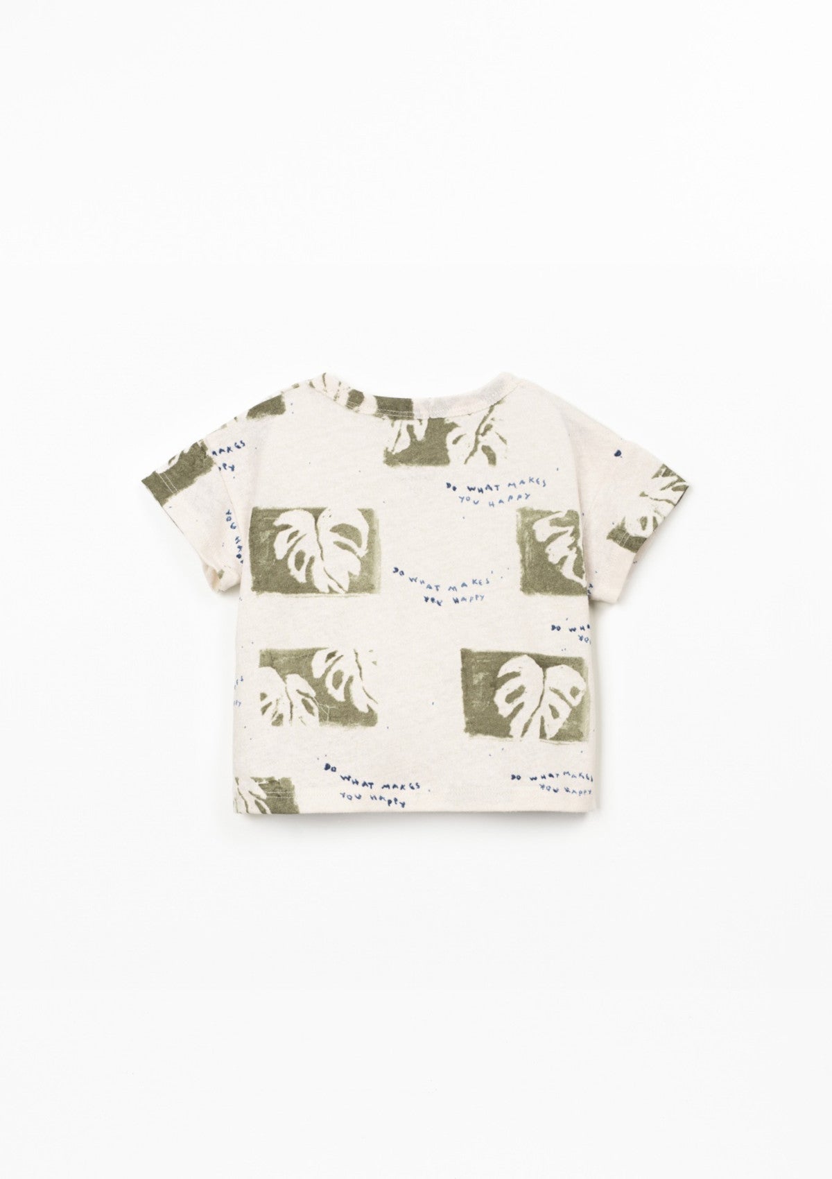 T-shirt com estampado de monstera - PLAYUP