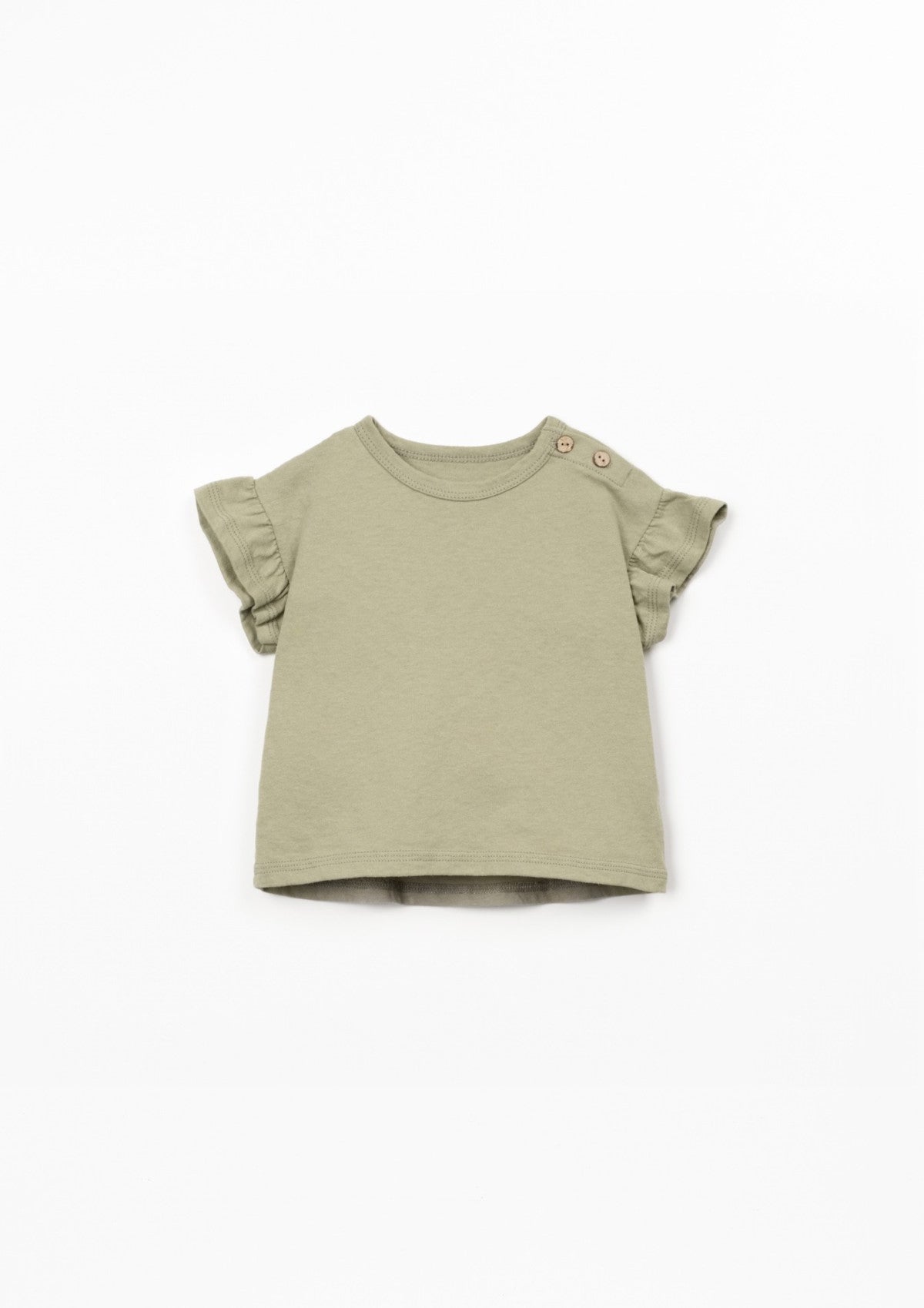 T-shirt com franzido na manga - PLAYUP