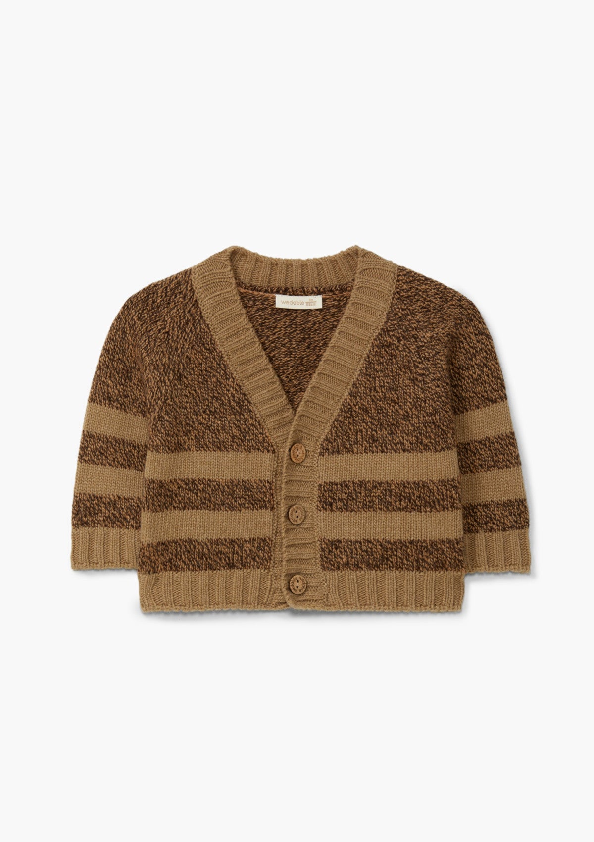 Casaco com decote em V tricotado em lã merino | SWEET AUTUMN - WEDOBLE