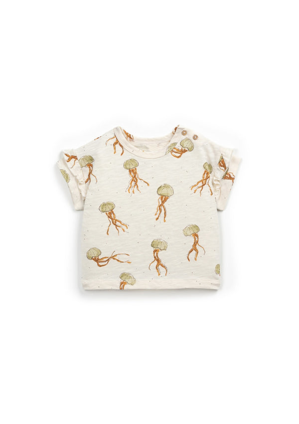 T-shirt com estampado de alforrecas | Textile Art - PLAYUP