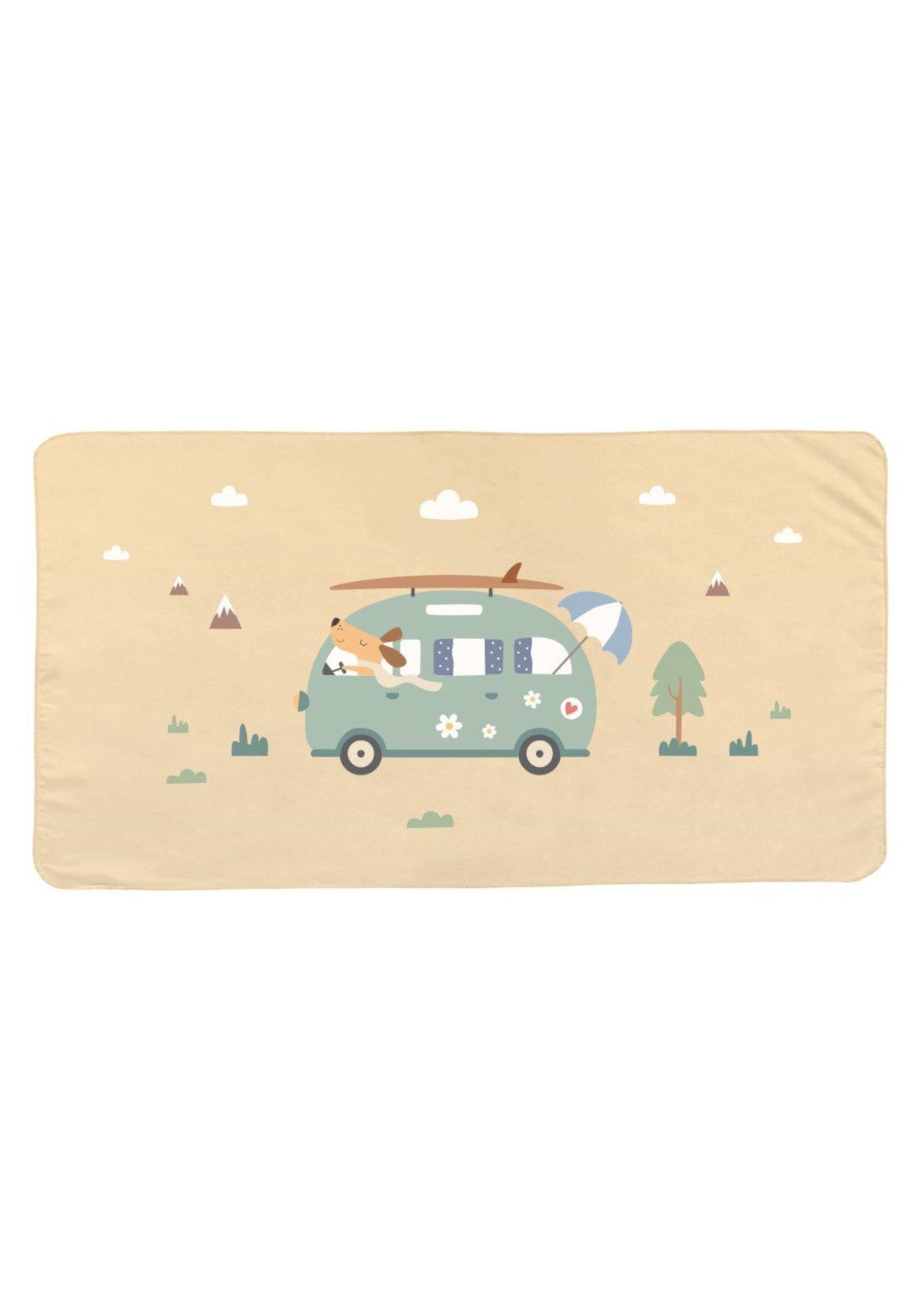 Toalha de praia Surf Van de microfibra - Tutete