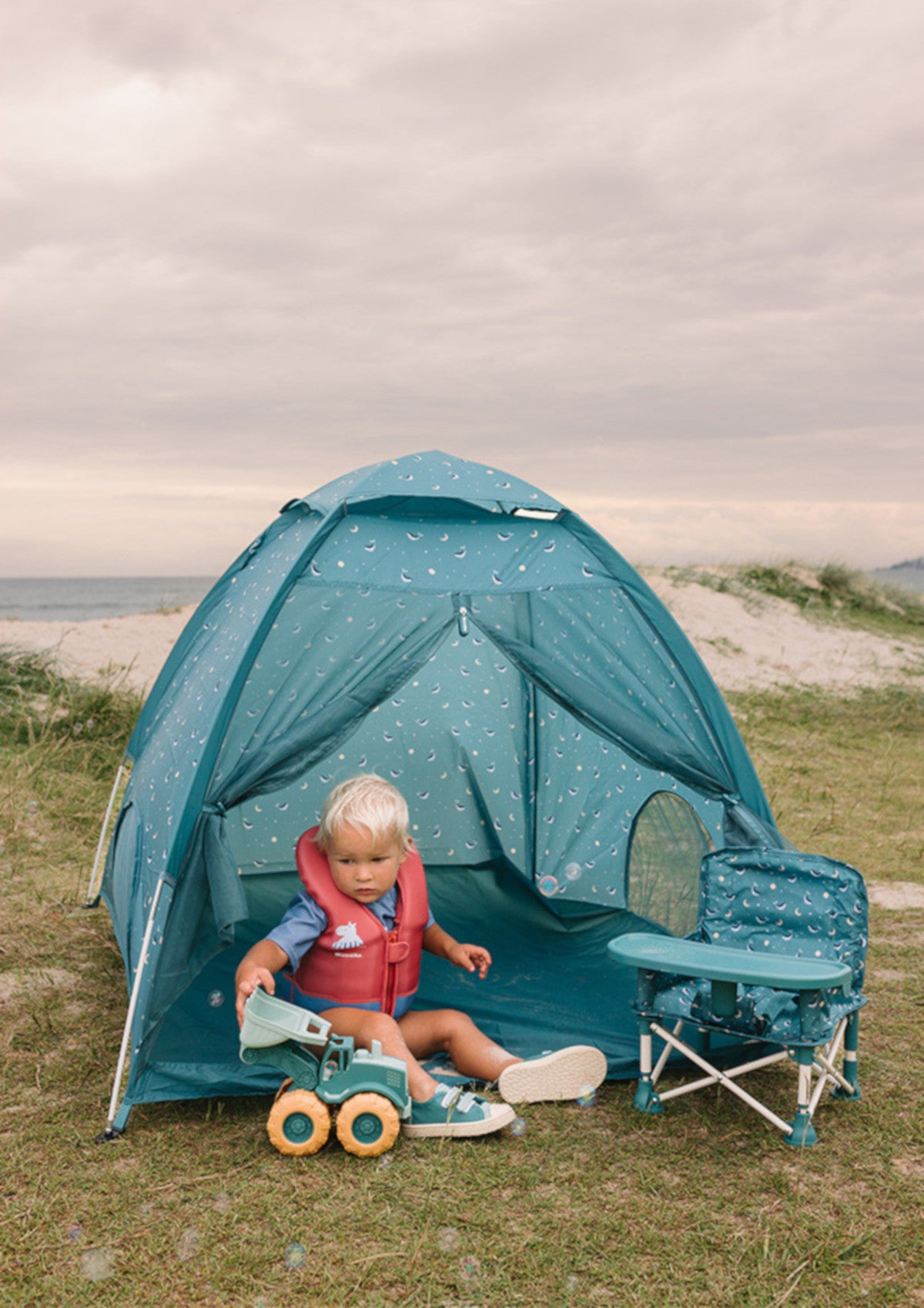 Tenda com rede mosquiteira Whale Teal - Monnëka