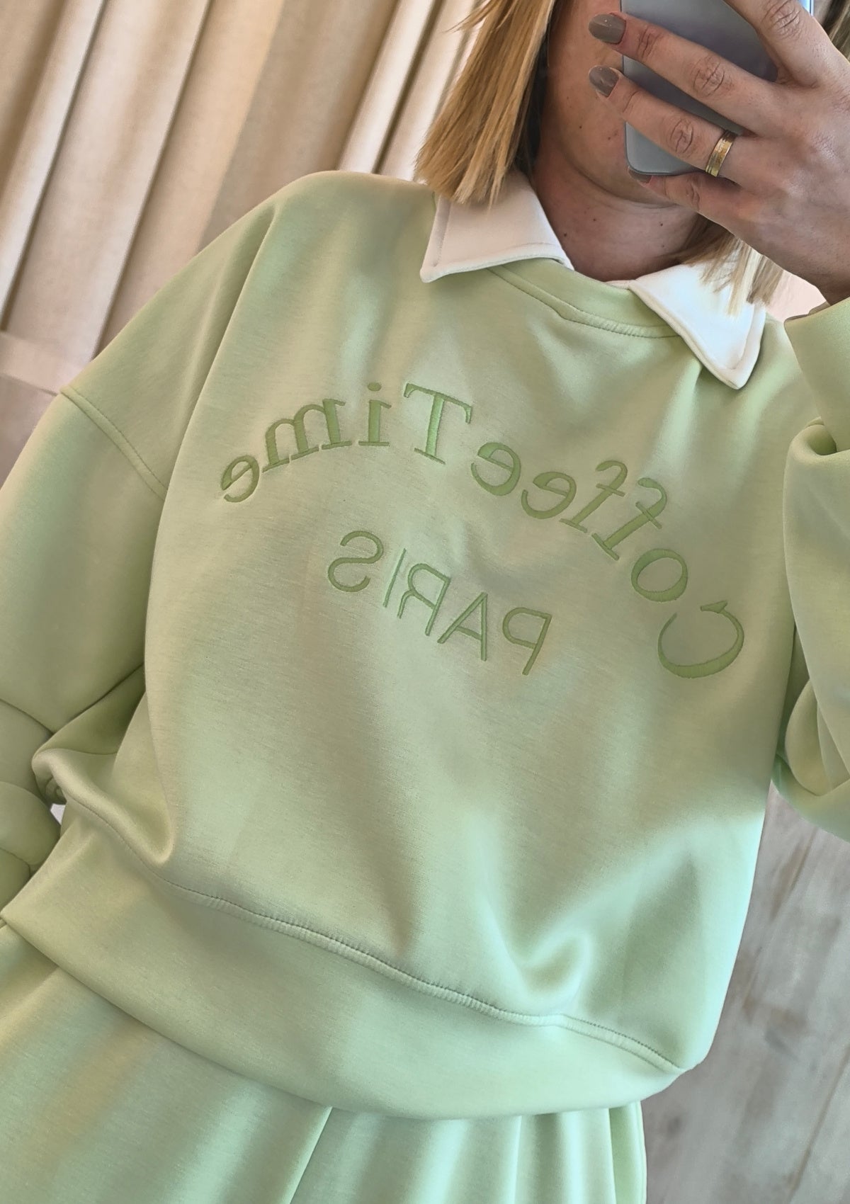 SWEAT EFFECT POLO COFFEE TIME LIMA - SAYBOHO