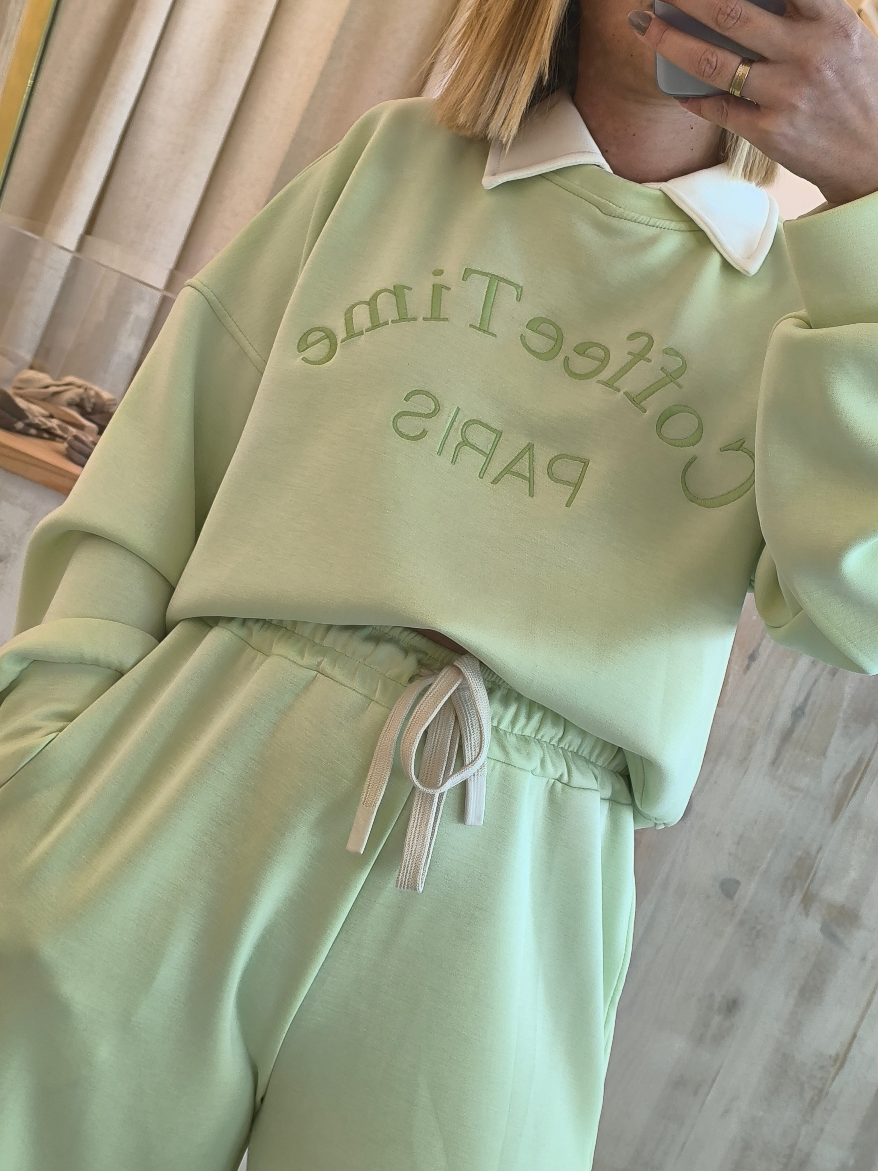 SWEAT EFFECT POLO COFFEE TIME LIMA - SAYBOHO