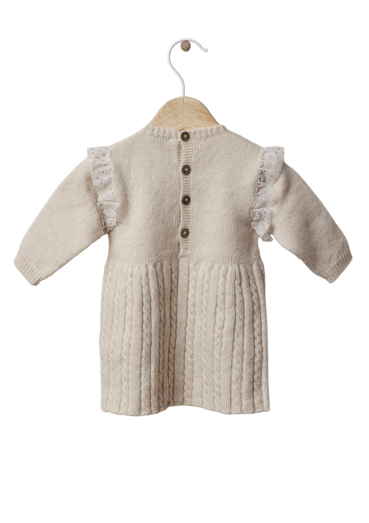 Vestido de manga comprida com efeito trança | LOVING WINTER - WEDOBLE