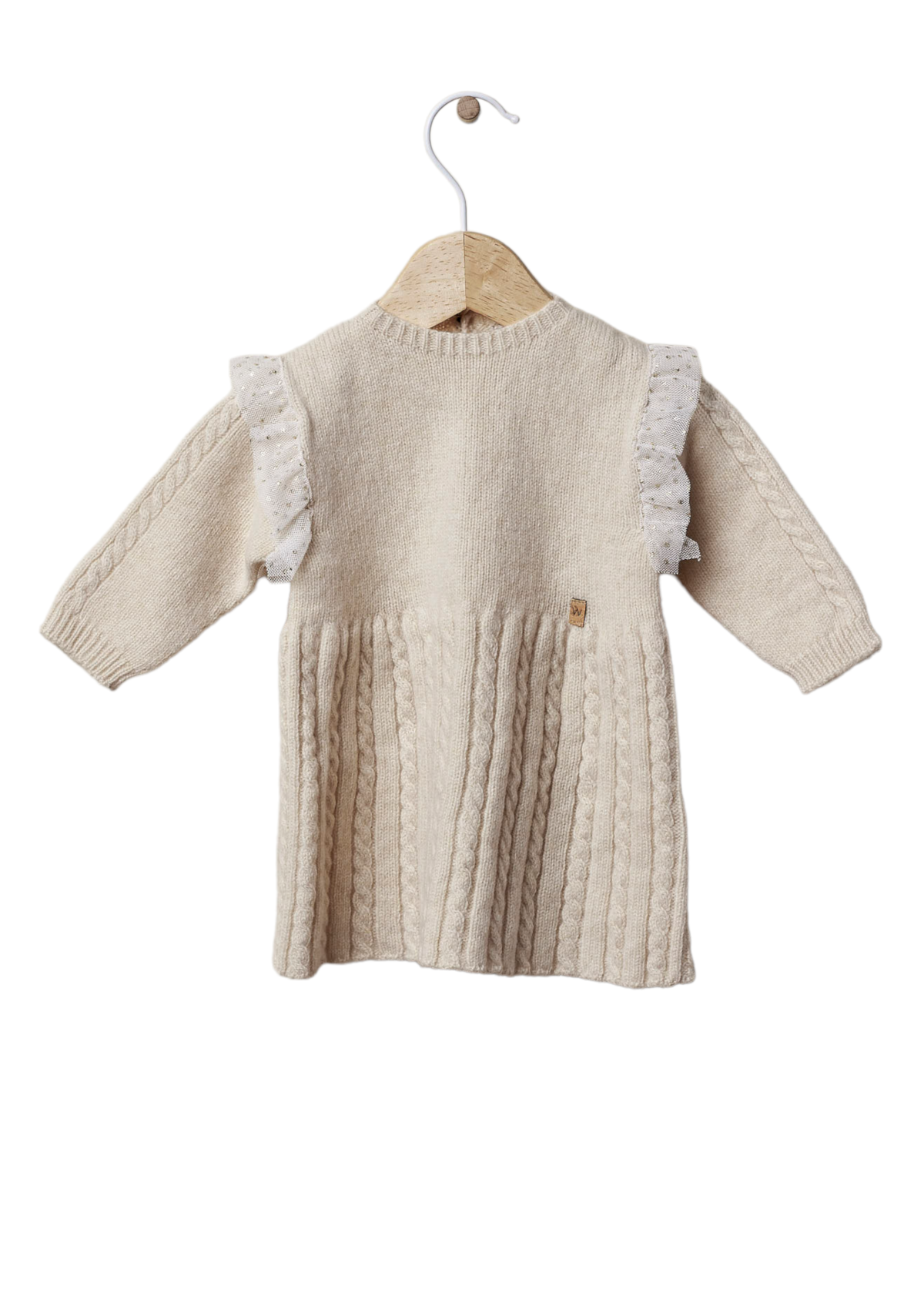 Vestido de manga comprida com efeito trança | LOVING WINTER - WEDOBLE