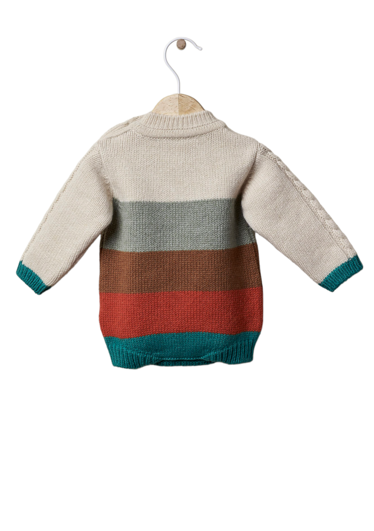 Fofo de manga comprida com abertura de botões de côco | LOVING WINTER - WEDOBLE