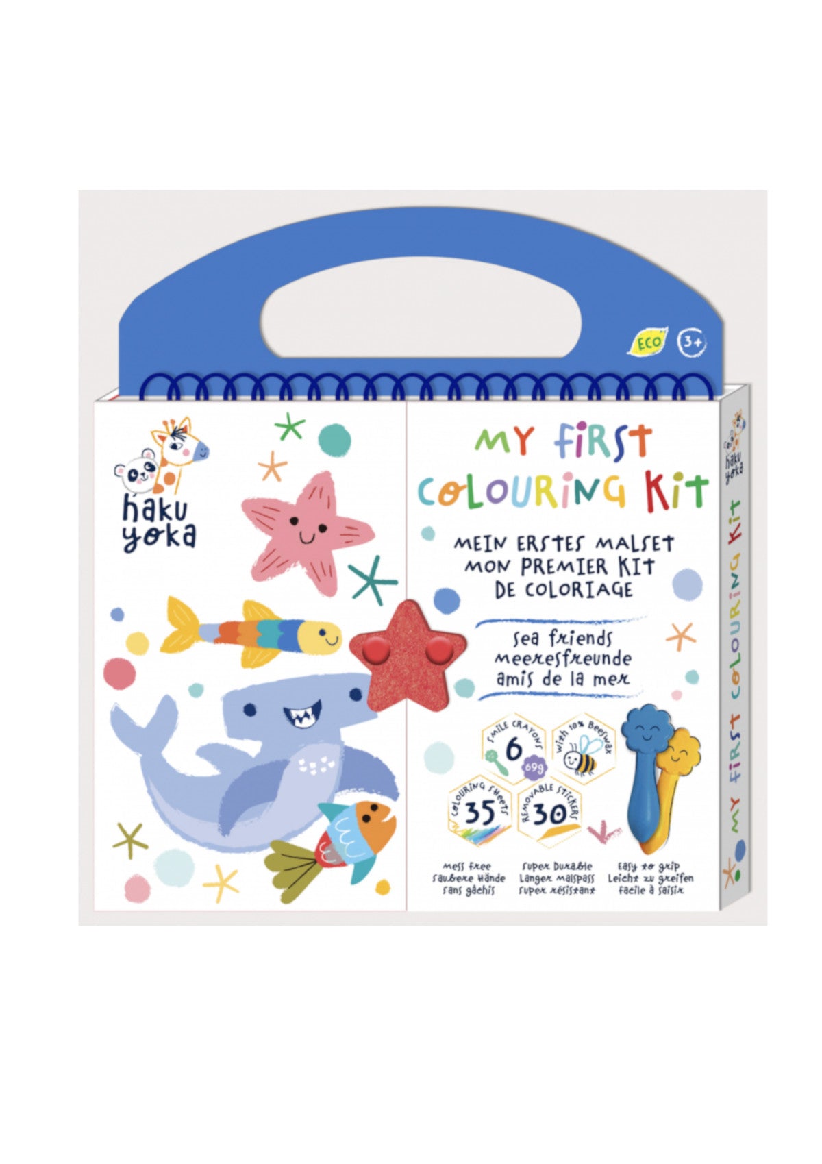 O MEU PRIMEIRO KIT DE COLORIR - ANIMAIS MARINHOS