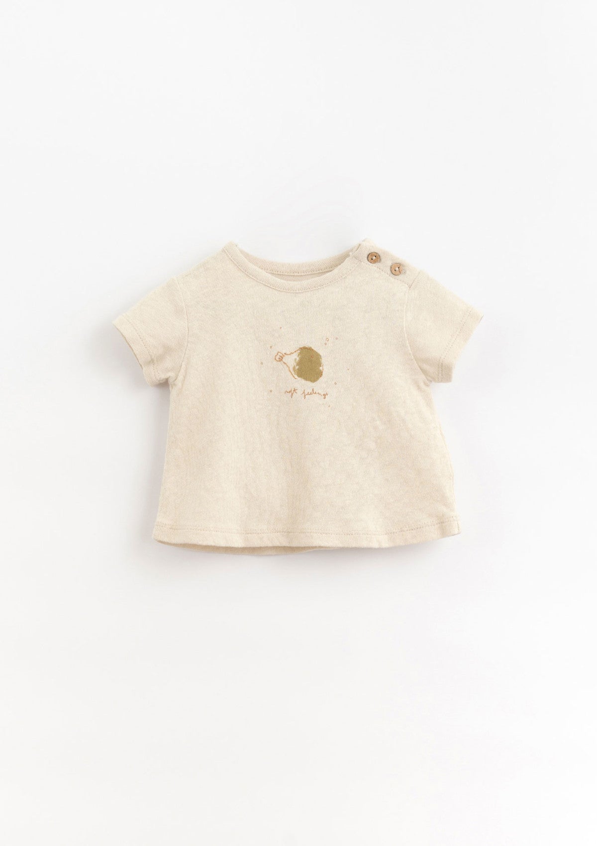 T-shirt com mistura de algodão orgânico e linho | Organic Care - PLAYUP