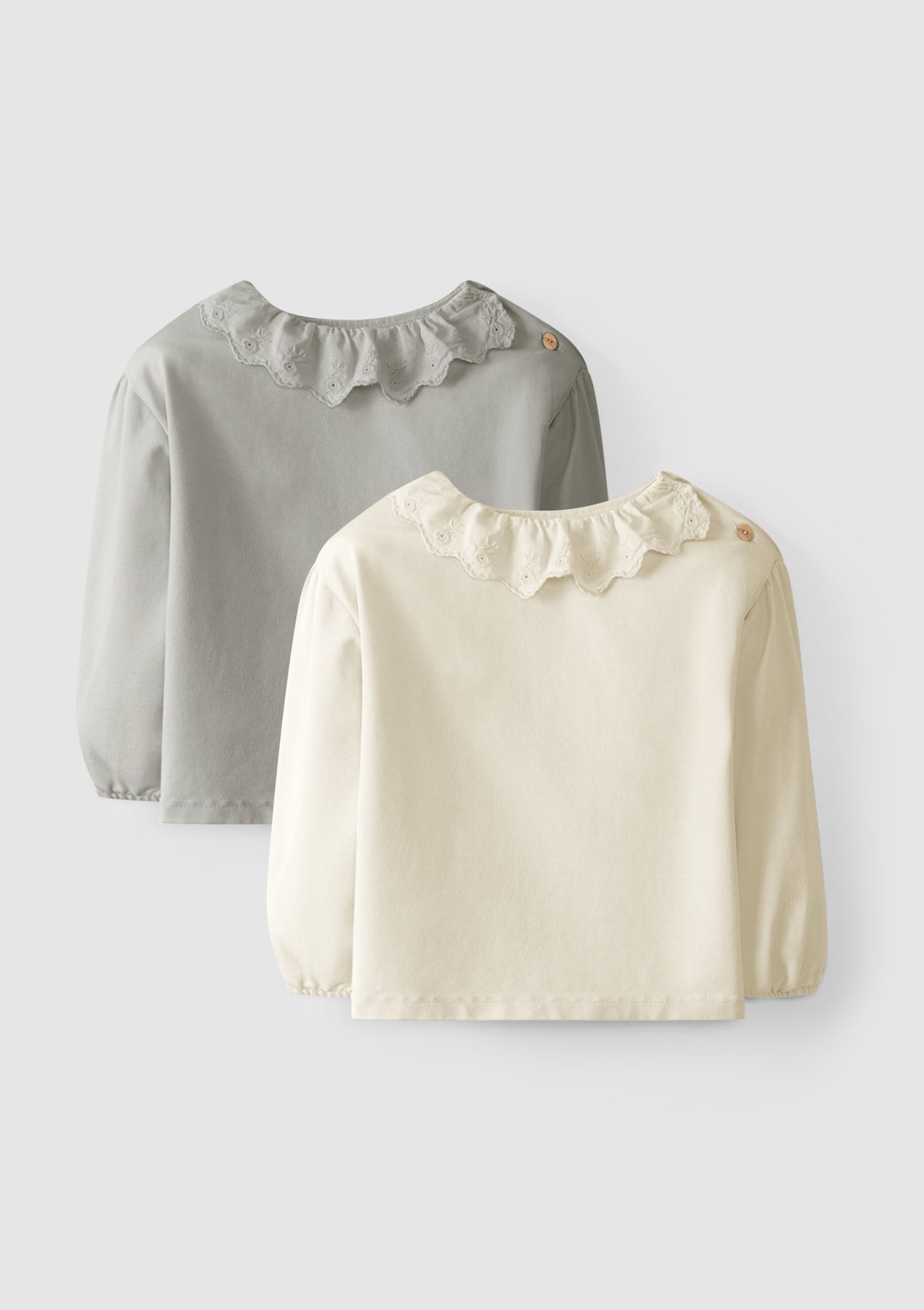 Kit duas blusas gola bordada - SNUG