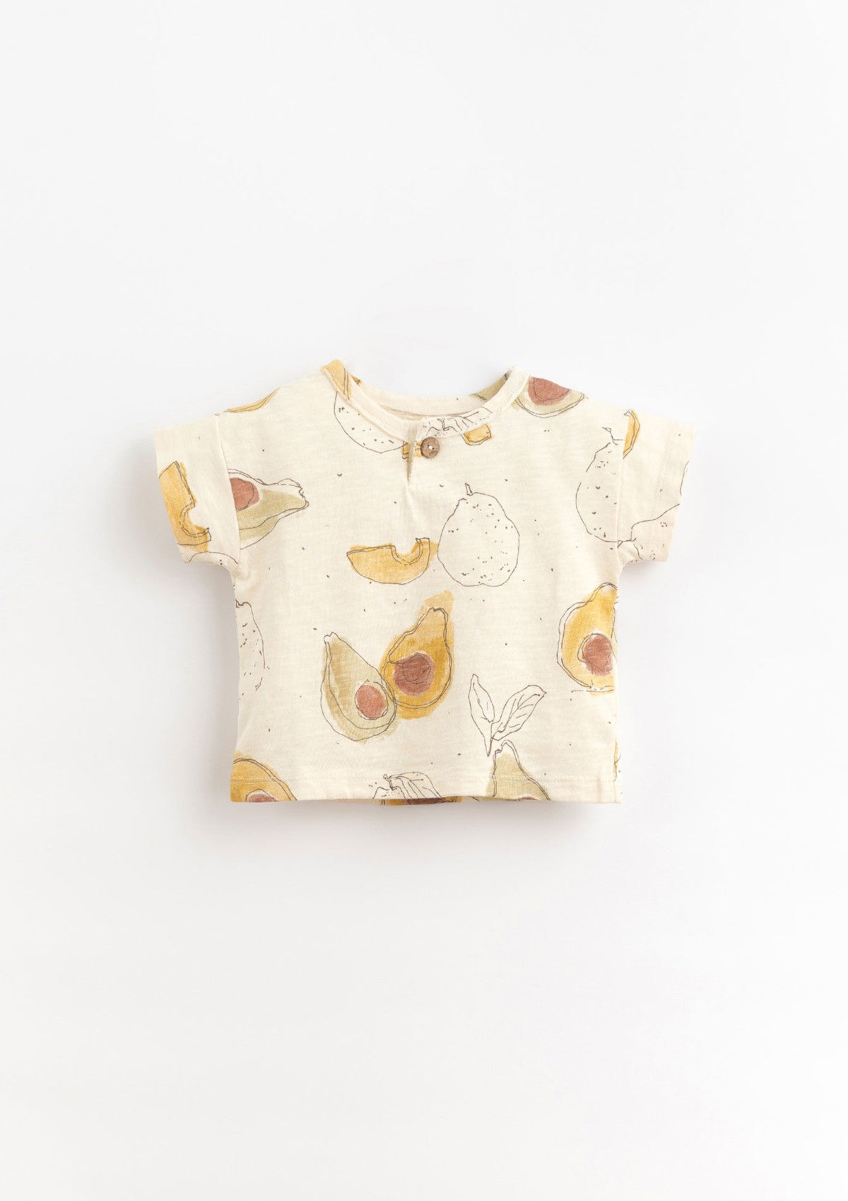 T-shirt com botão de coco | Organic Care - PLAYUP