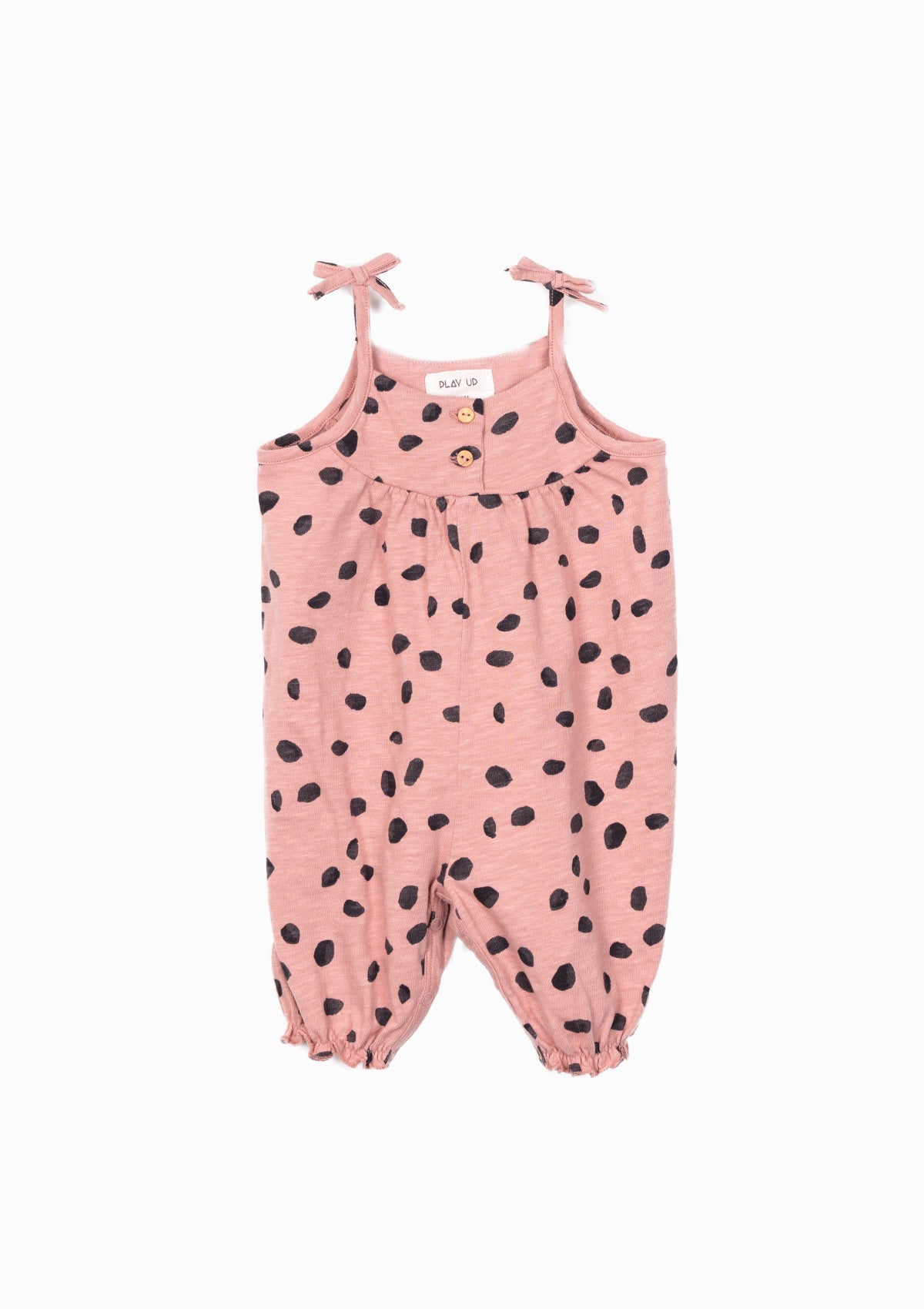 Organic cotton jumpsuit with elastic cuffs | Basketry - PLAYUP