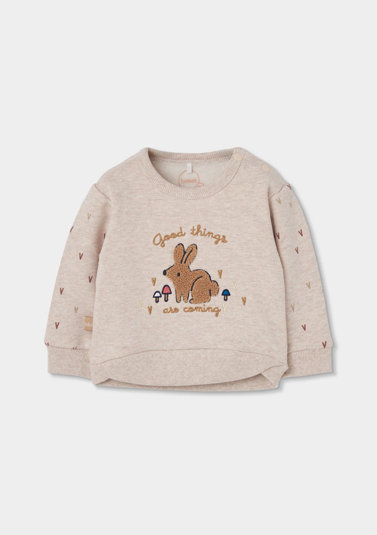 Conjunto com bordado de coelhinho - BOBOLI