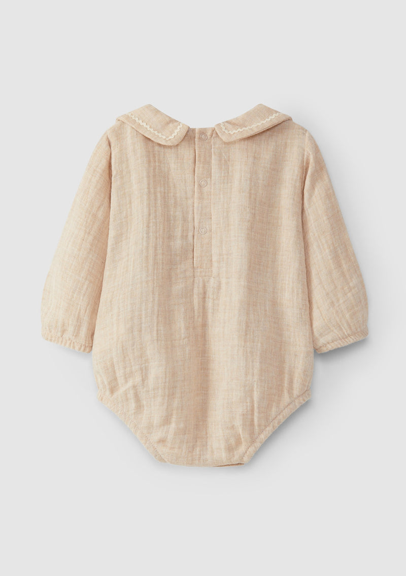 Bodysuit with wool yarn embroidery - SNUG