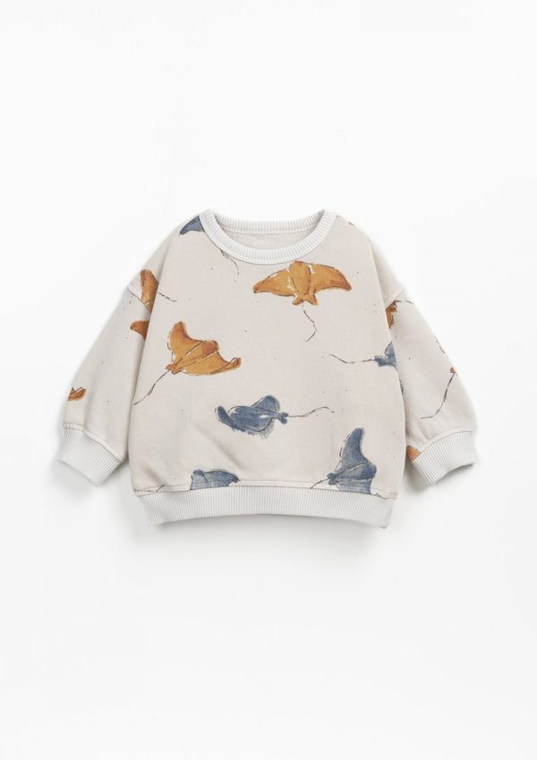 Sweater in mixture of organic cotton and cotton | Textile Art - PLAYUP