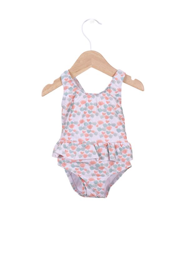 
Swimsuit with sea flowers print - WEDOBLE