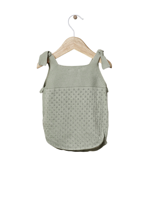 Shoulder straps shortie knitted in cotton | OCEAN FLOWER - WEDOBLE