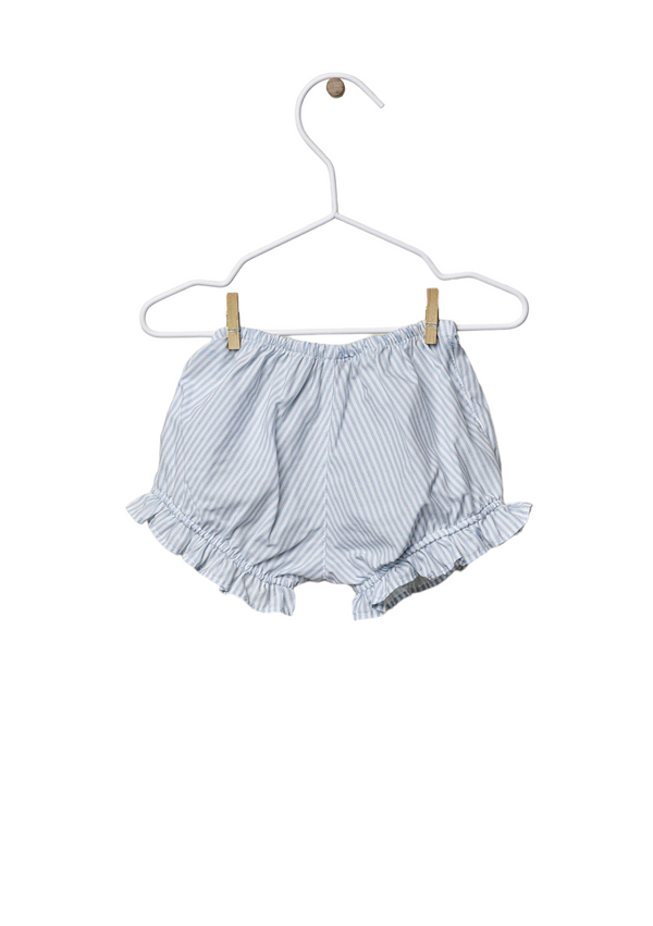 Cotton shorts with soft blue and white stripes | LITTLE LOVE - WEDOBLE