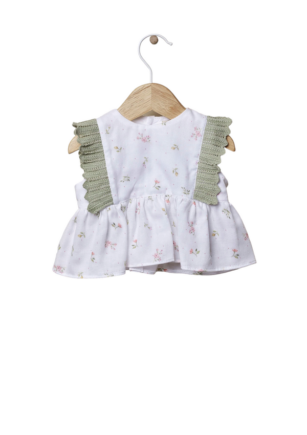 Floral print blouse with knitted detail | HELLO LITTLE MOTHER LOVE - WEDOBLE