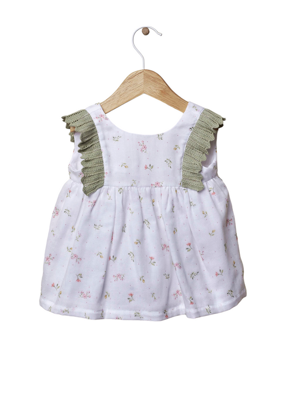 Vestido estampado floral com detalhe tricotado | HELLO LITTLE MOTHER LOVE