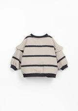 Striped sweater with carding on the inside | Wooden Memories - PLAYUP