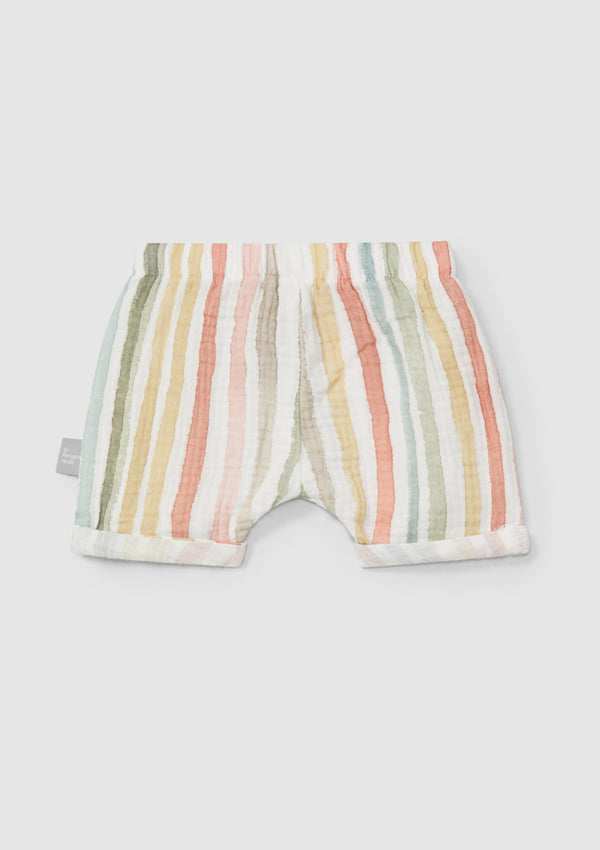 Multi-colour striped pull-up shorts - SNUG