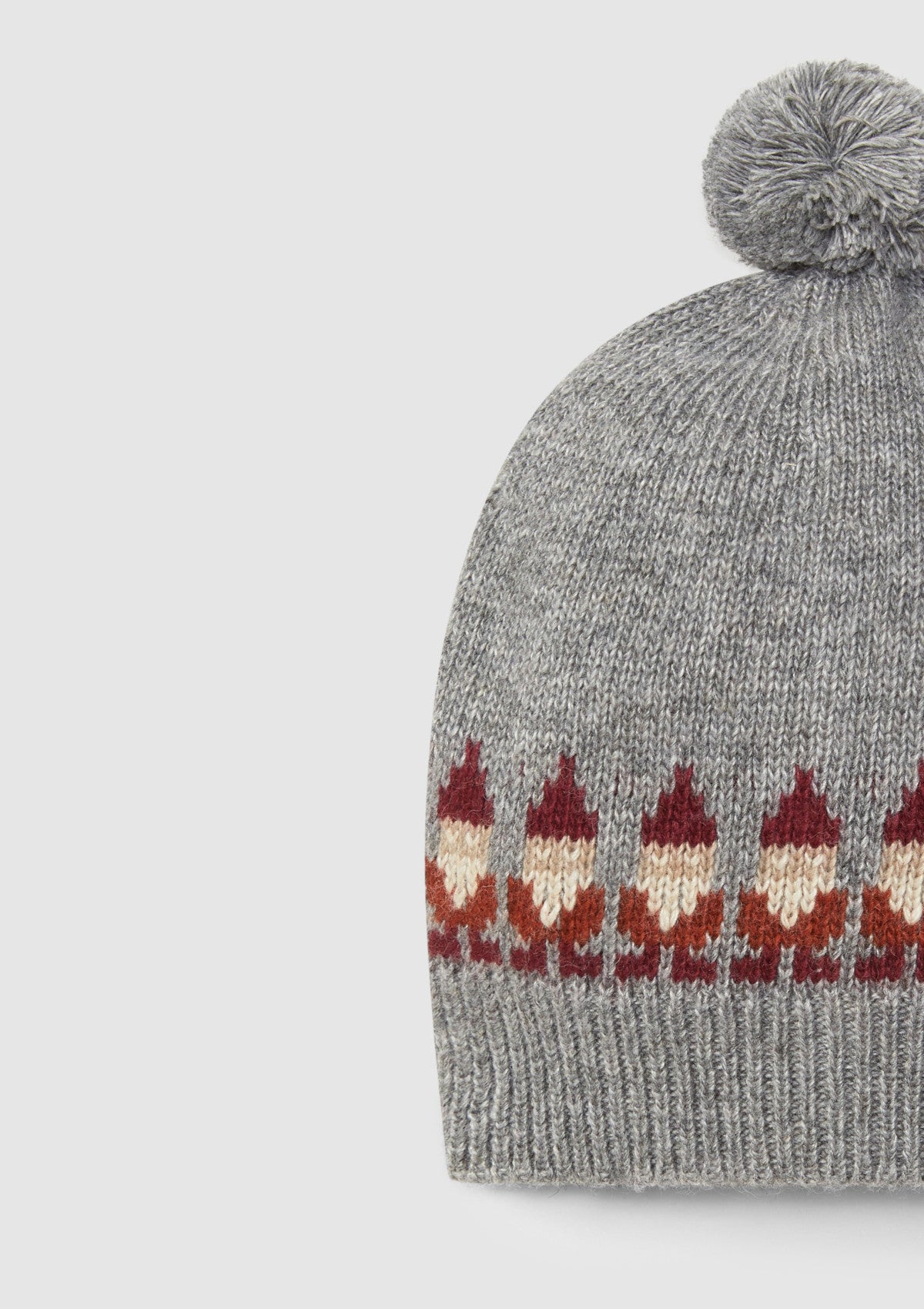 Gorro tricotado jacquard Pai Natal com pom-pom - SNUG