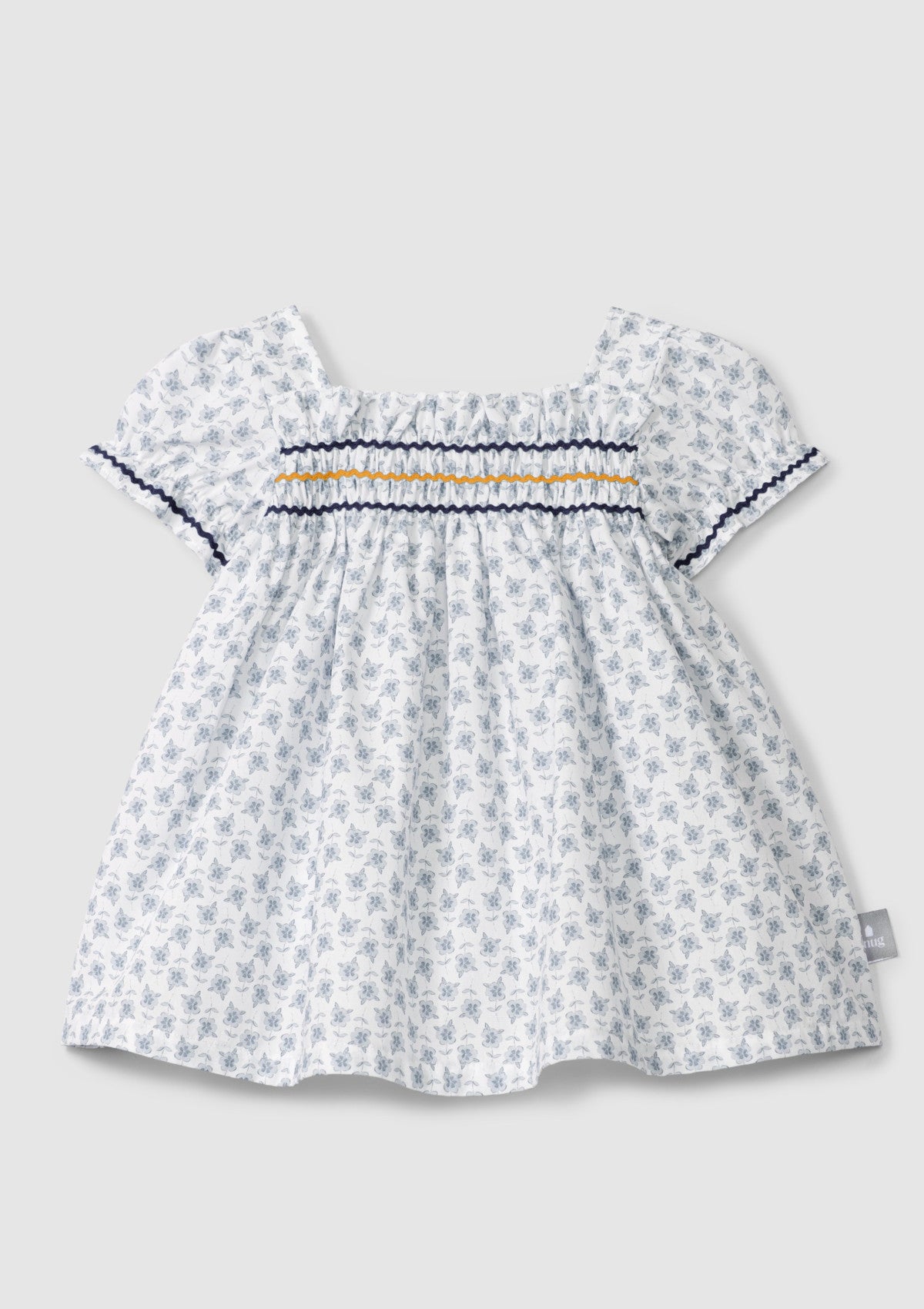 Vestido flores com detalhe de espiguilha - SNUG