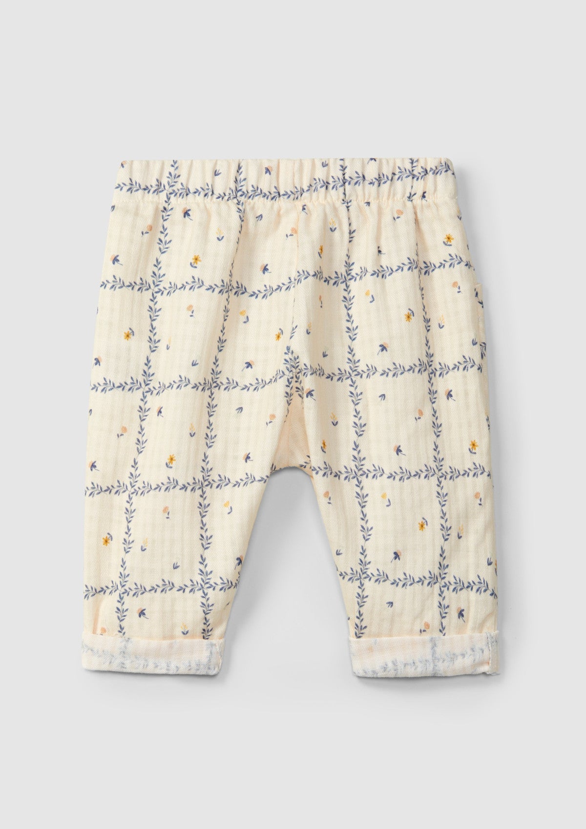 Calças pull-up algodão texturado estampado - SNUG