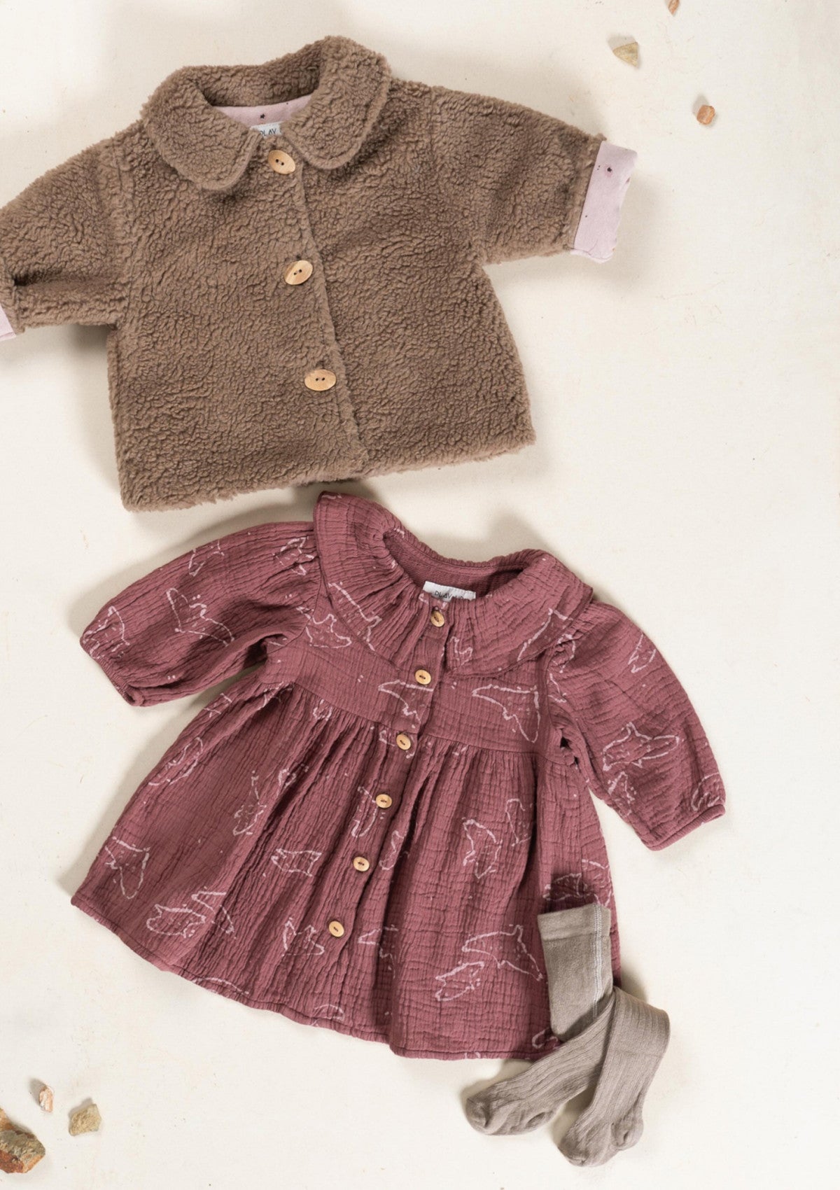Fabric dress with collar - PLAYUP