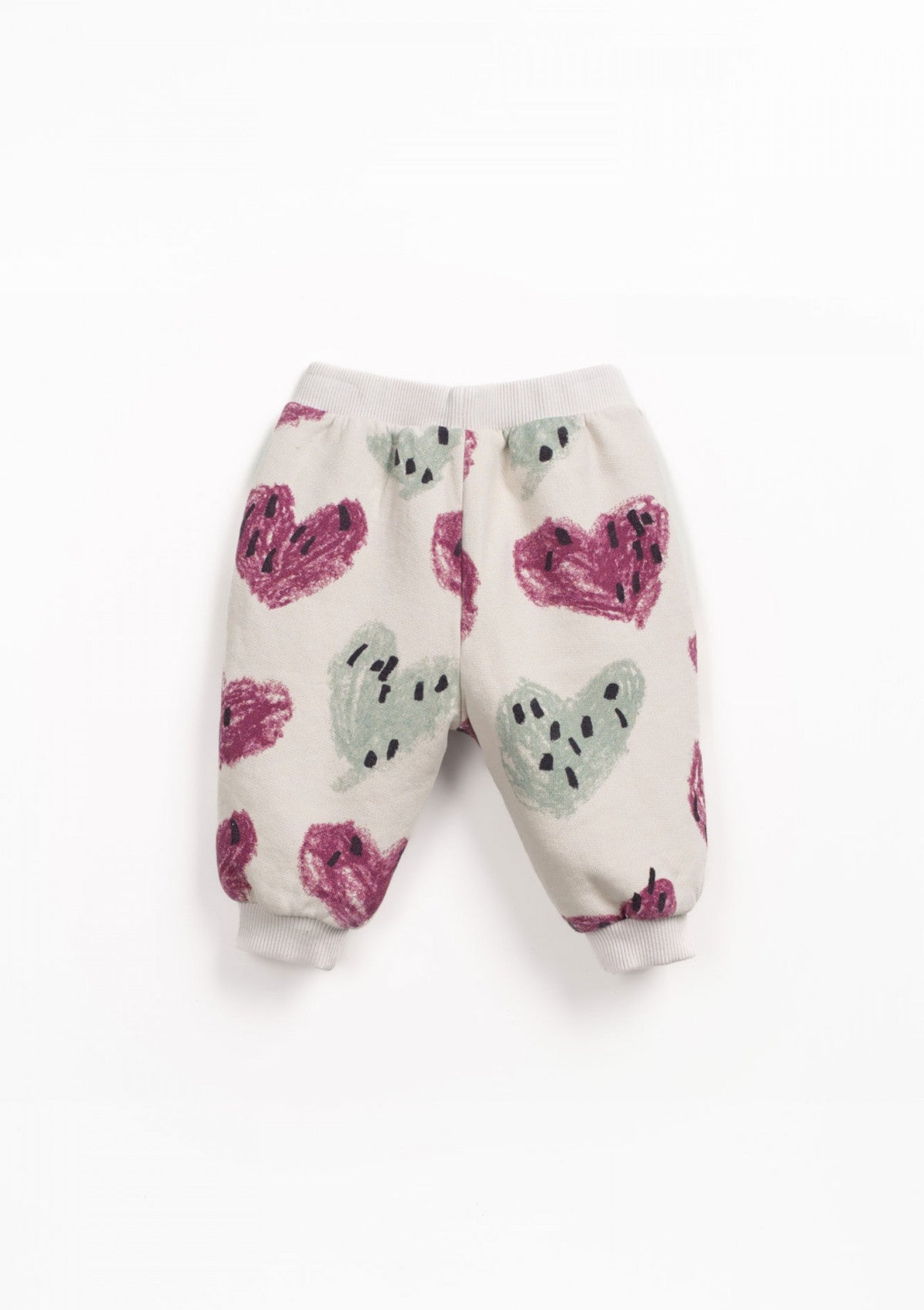 Calça de felpa com estampado de corações - PLAYUP