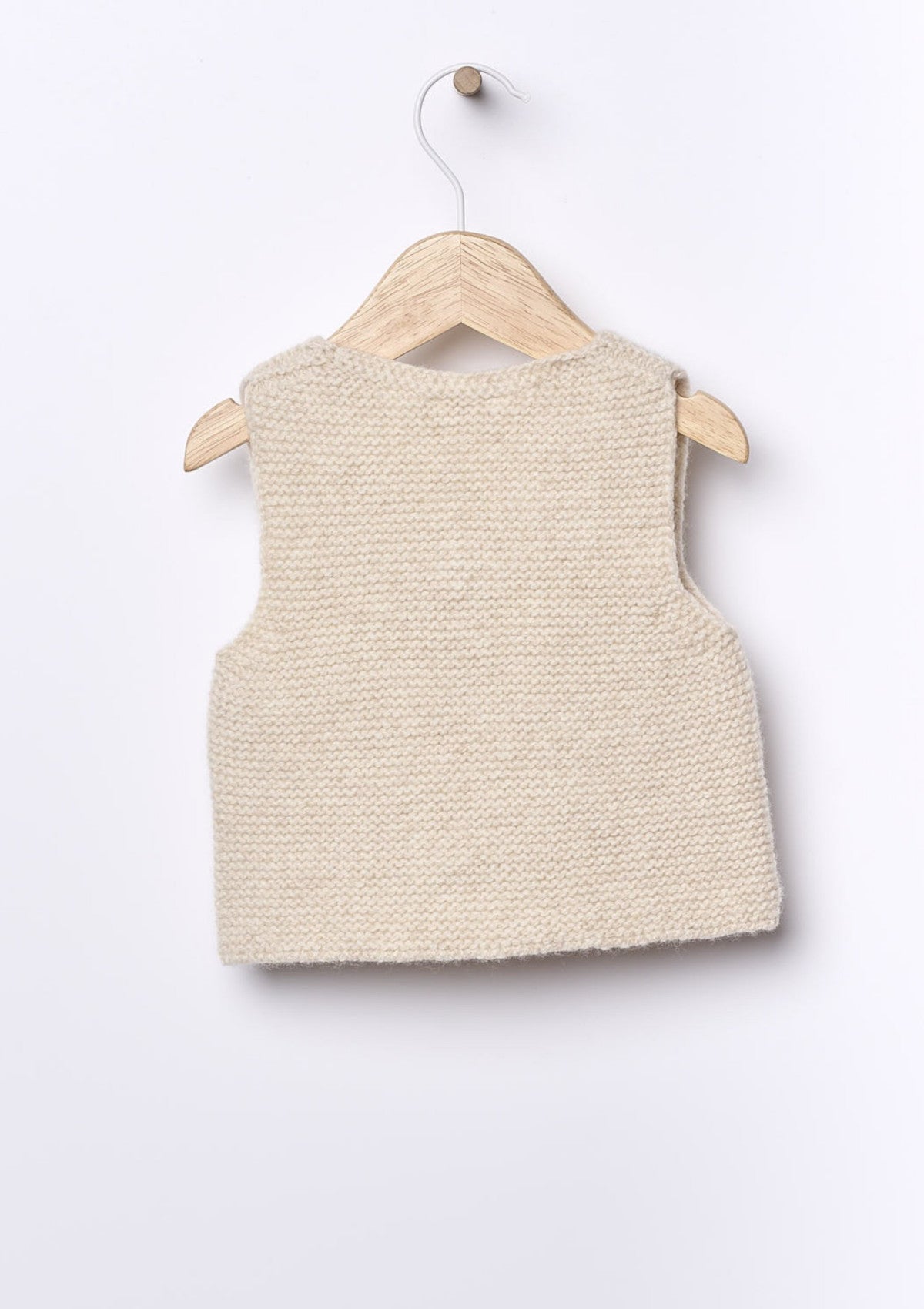 Colete tricotado em lã merino | LITTLE TEDDY BEAR - WEDOBLE