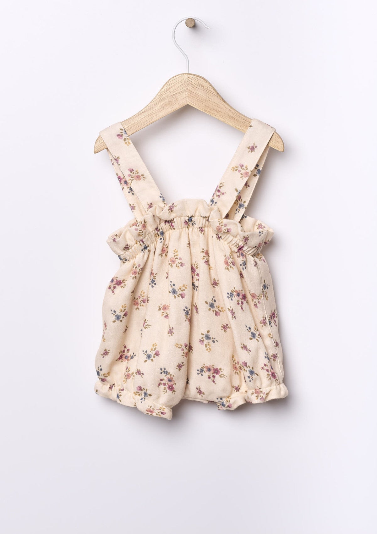 Fofo de alças em tecido de algodão com flores | LITTLE TEDDY BEAR - WEDOBLE