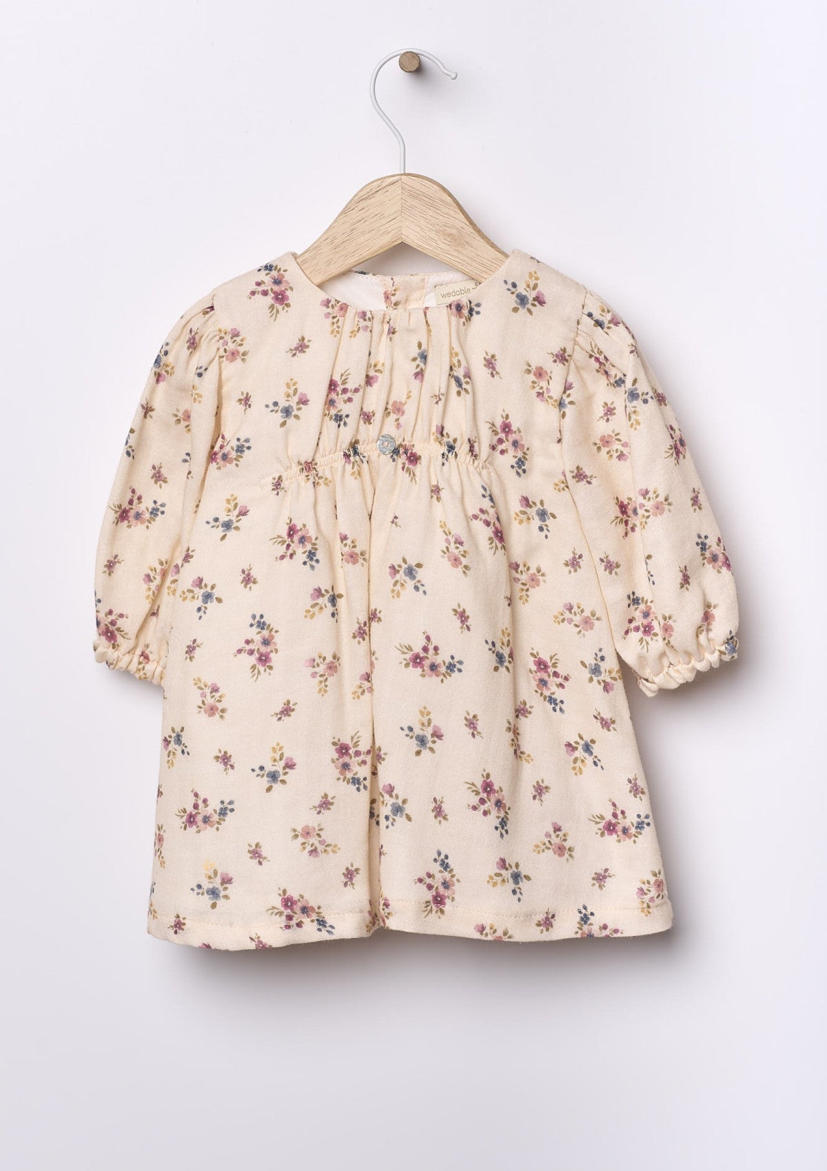Vestido em tecido de algodão com flores | LITTLE TEDDY BEAR - WEDOBLE