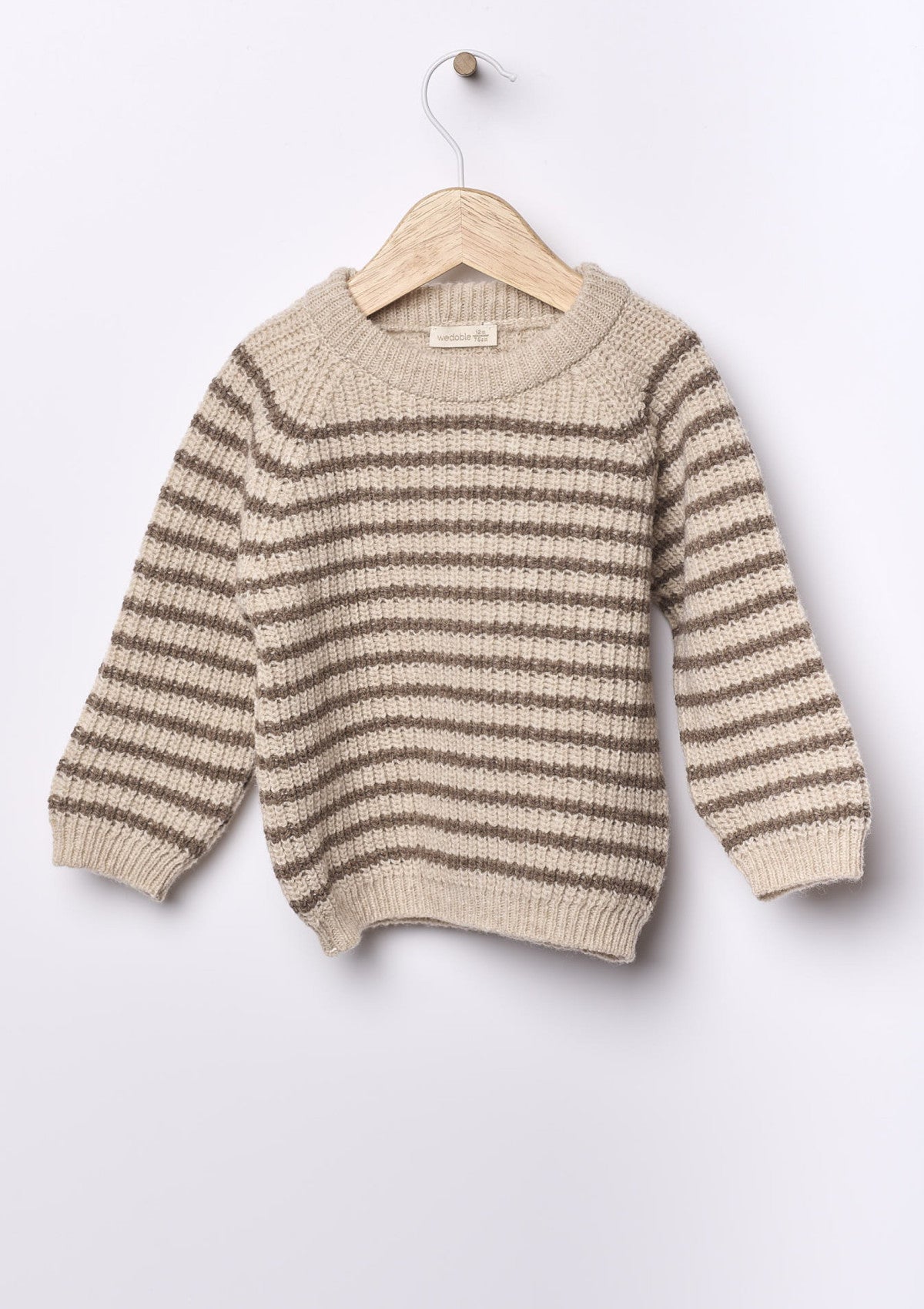 Camisola às riscas tricotada em lã merino | WEDOBLE PLAY
