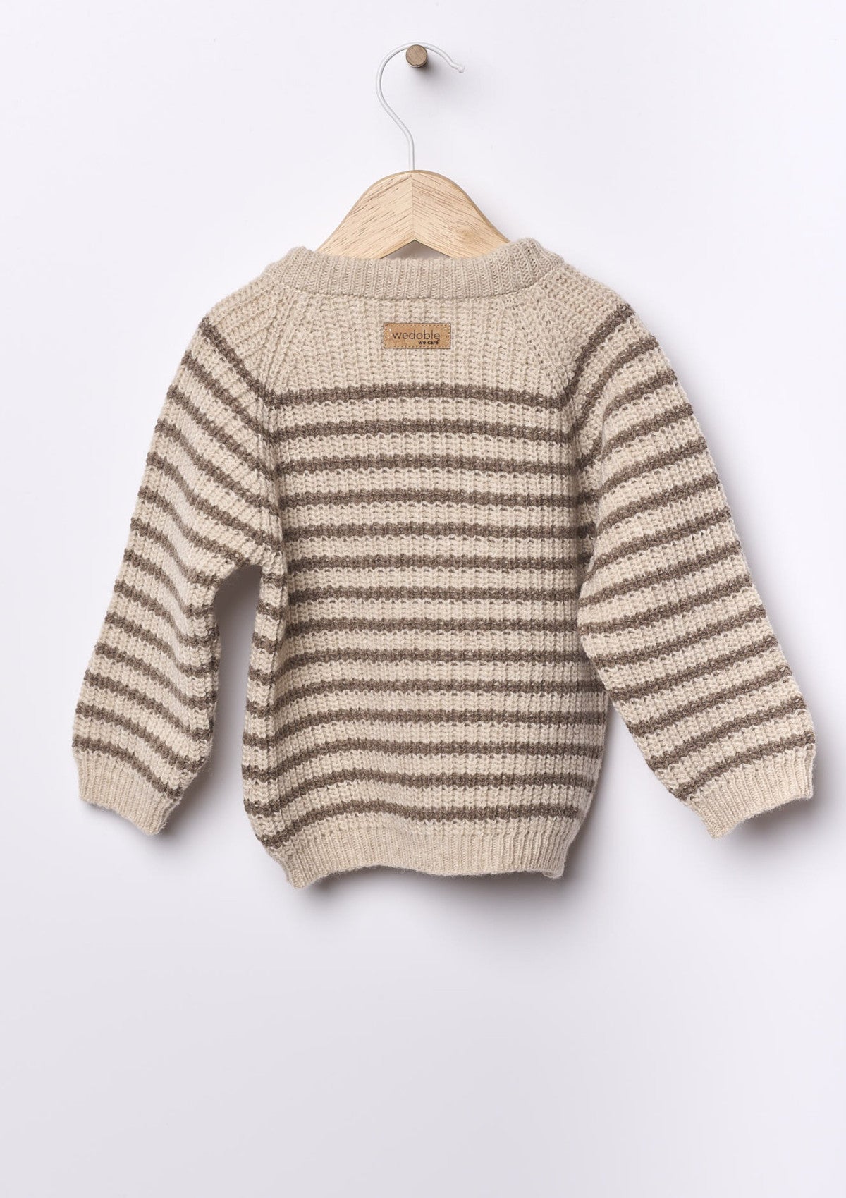Camisola às riscas tricotada em lã merino | WEDOBLE PLAY