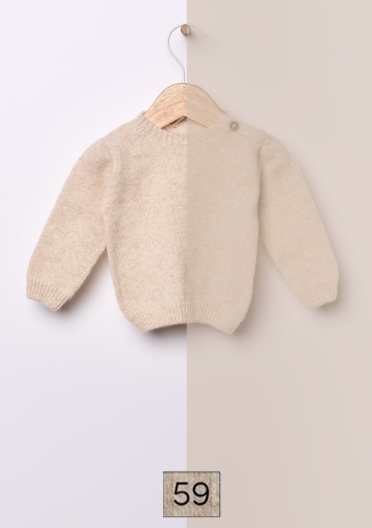 Camisola tricotada em lã merino | LITTLE TEDDY BEAR - WEDOBLE