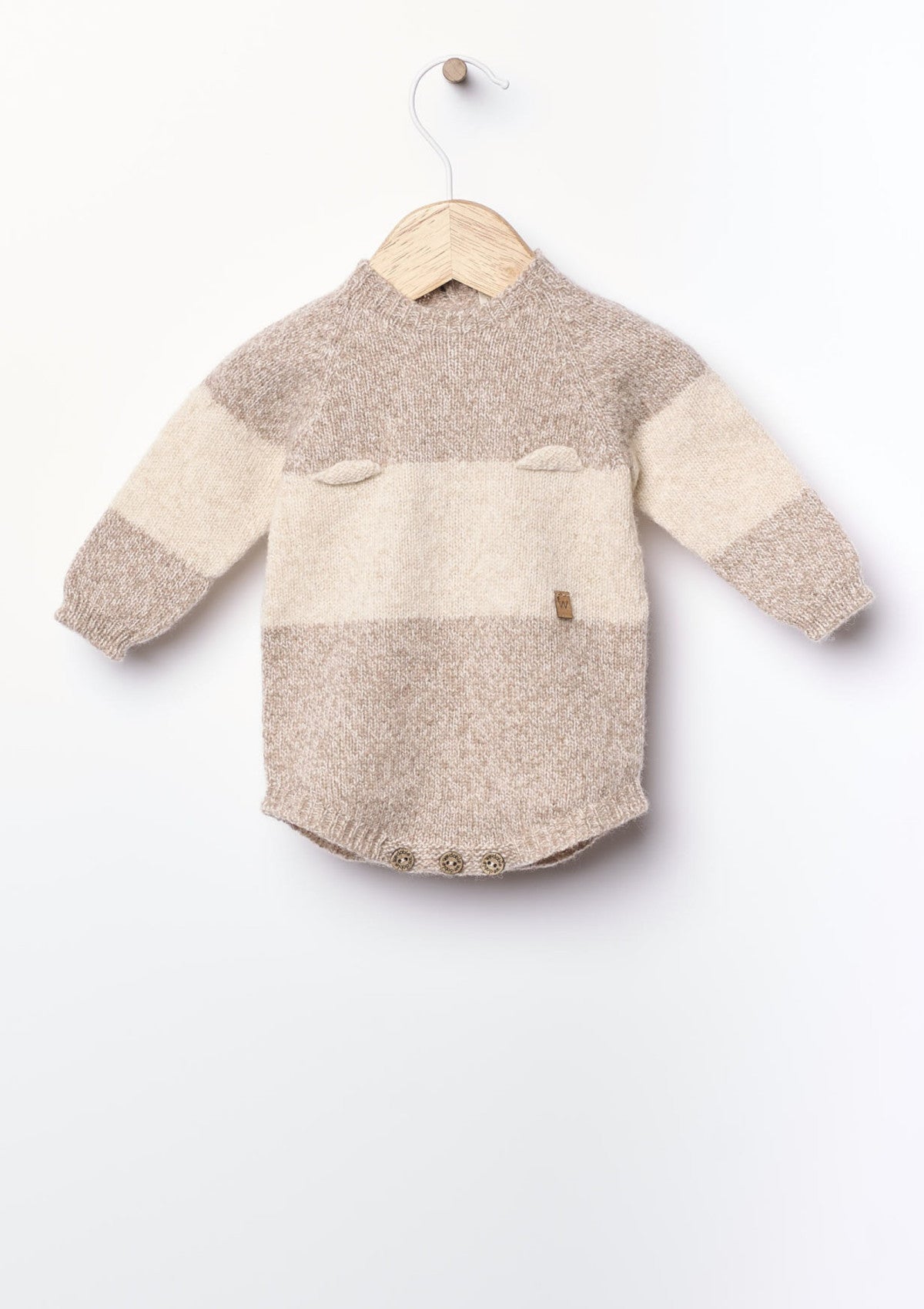 Fofo com ursinho tricotado em lã merino | LITTLE TEDDY BEAR - WEDOBLE