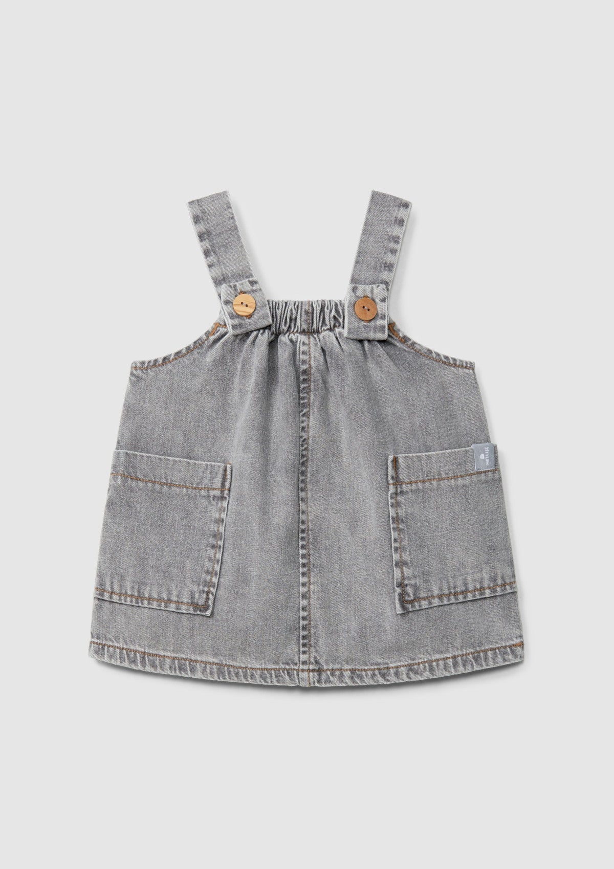 Saia de peito em denim de algodão orgânico - SNUG