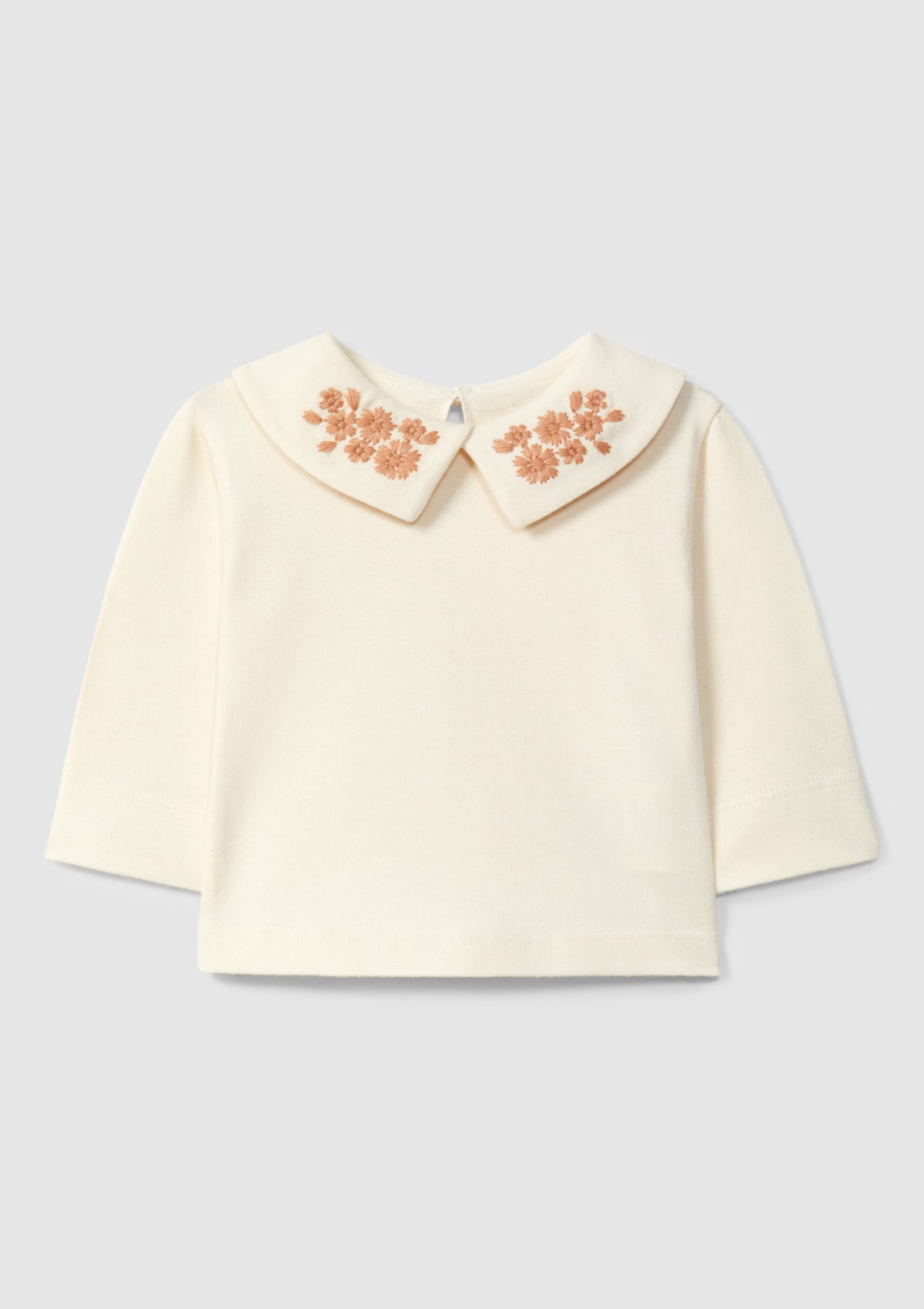 Longsleeve com gola flores bordadas - SNUG