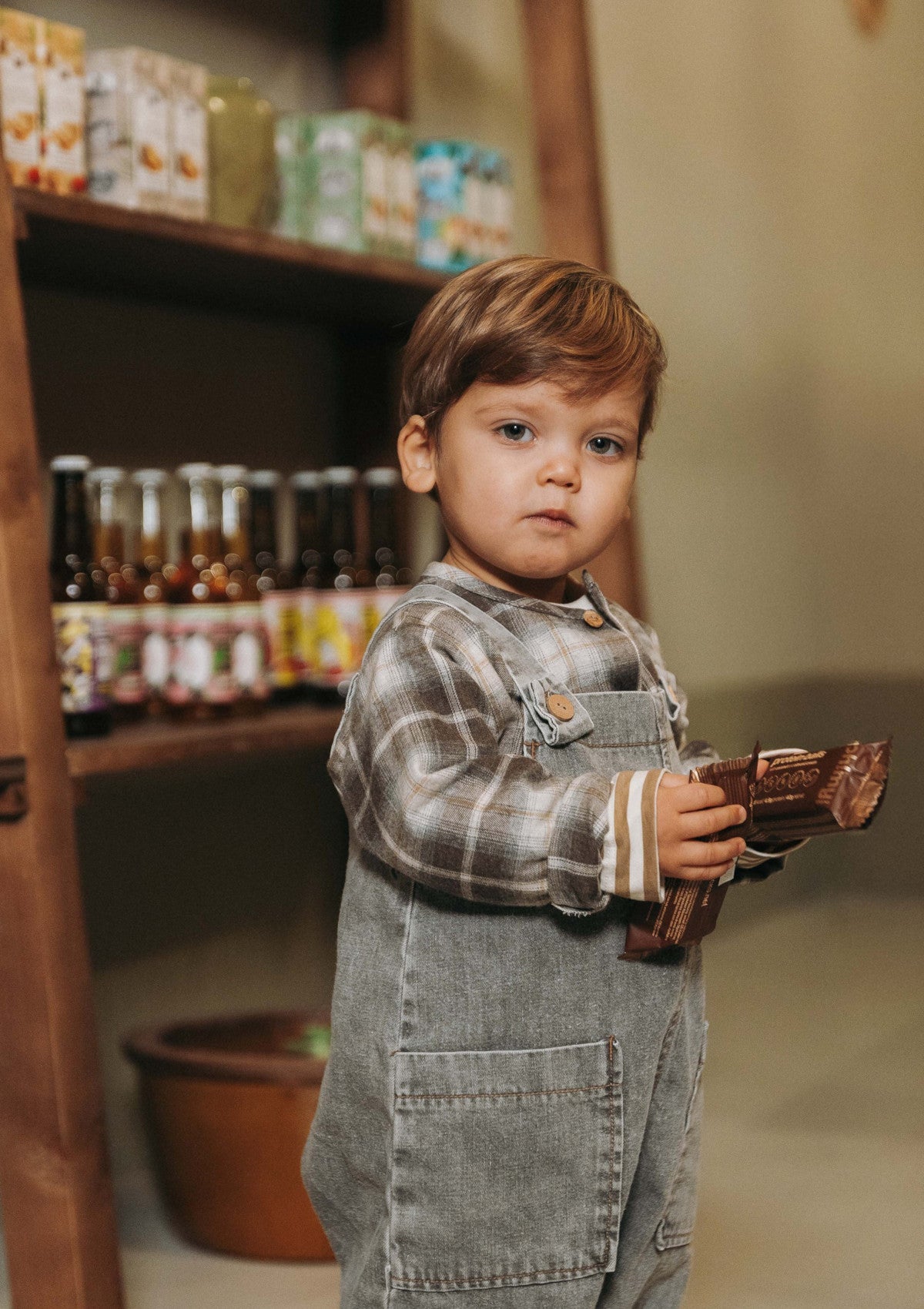Jardineiras em denim de algodão orgânico - SNUG