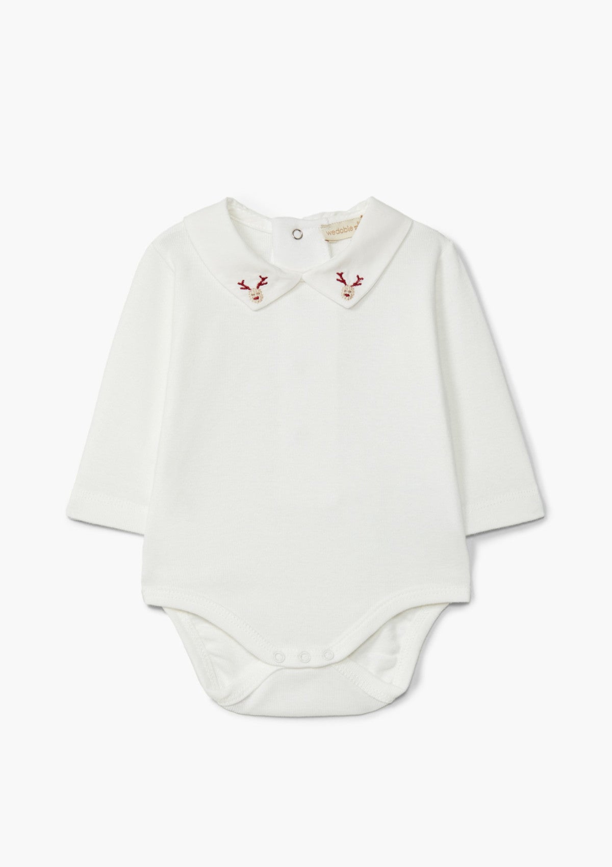 Body de manga comprida com gola em bico | BABY - WEDOBLE